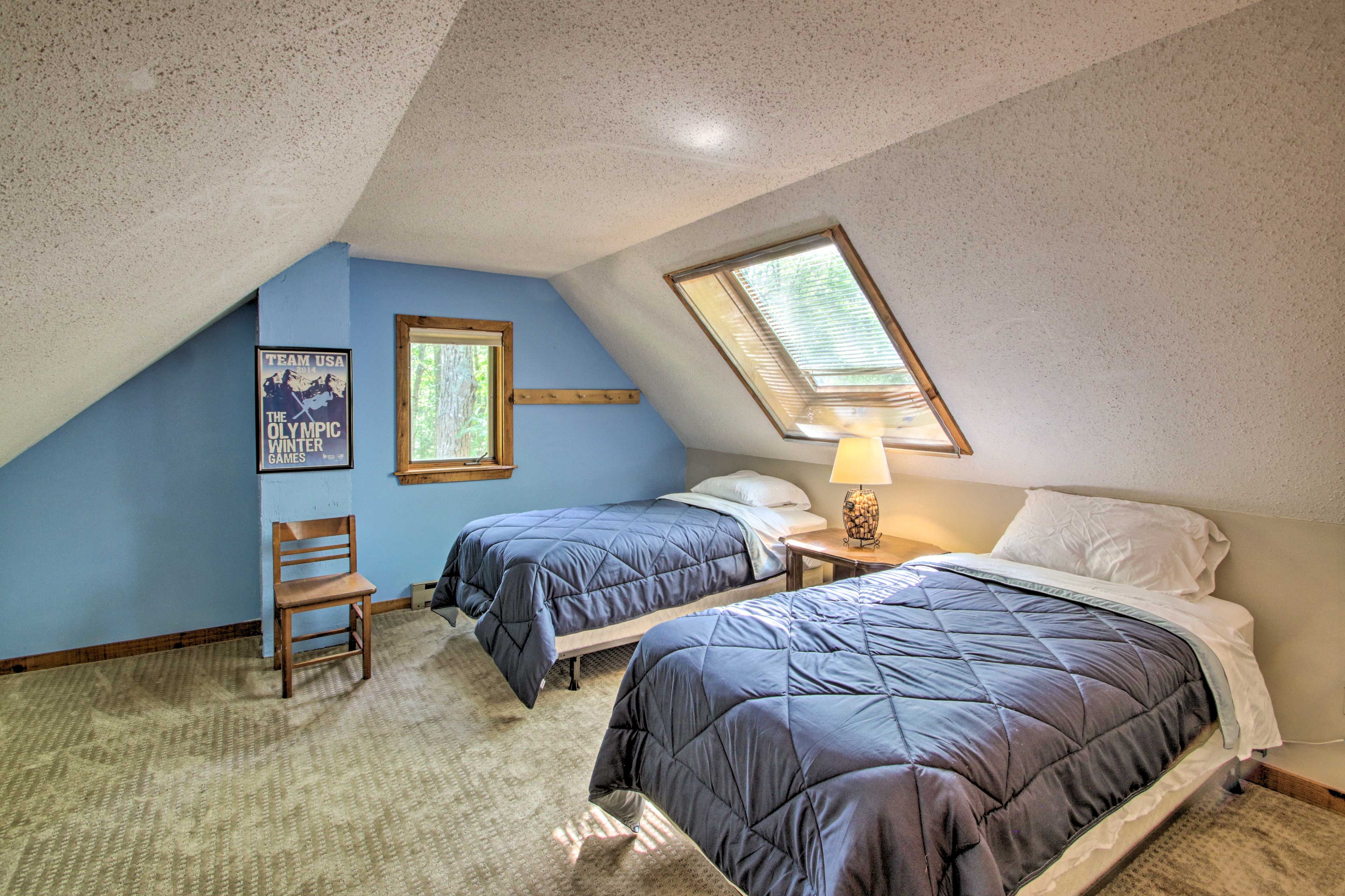 Two guests can share this room with twin beds.