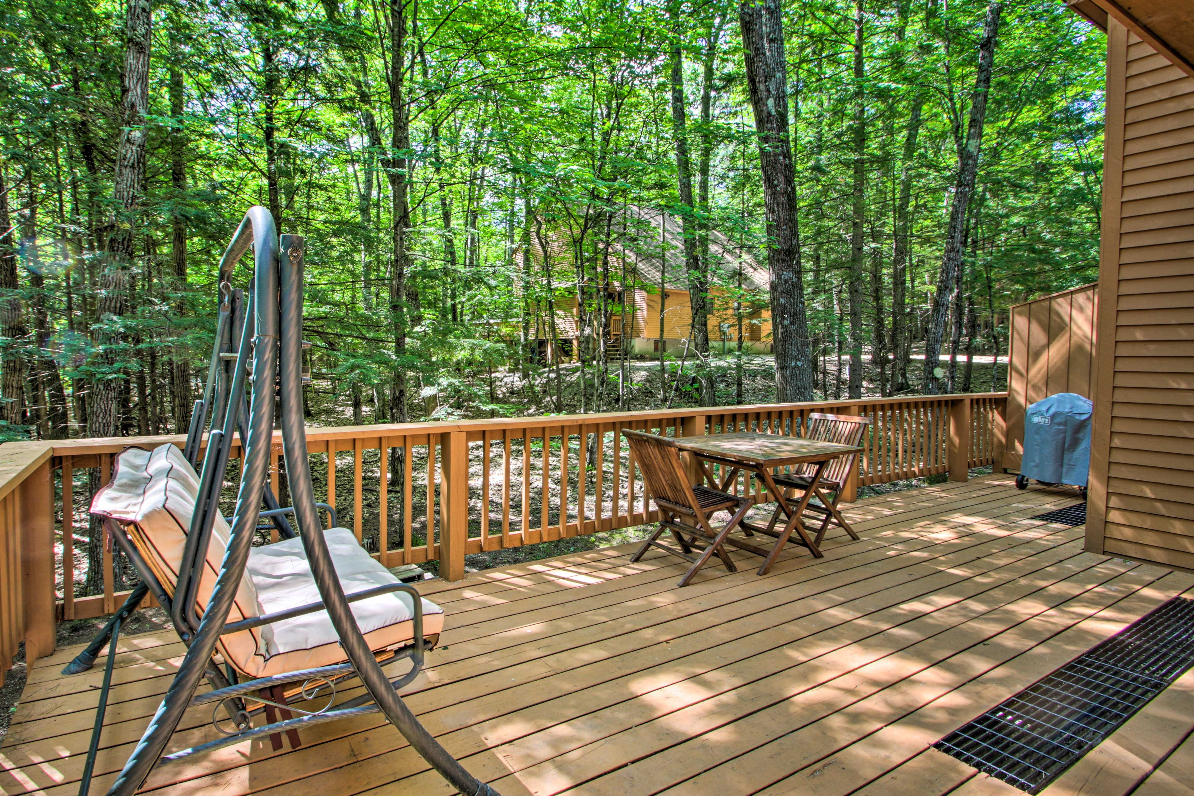Come fall, take in the beauty of the vibrant foliage.