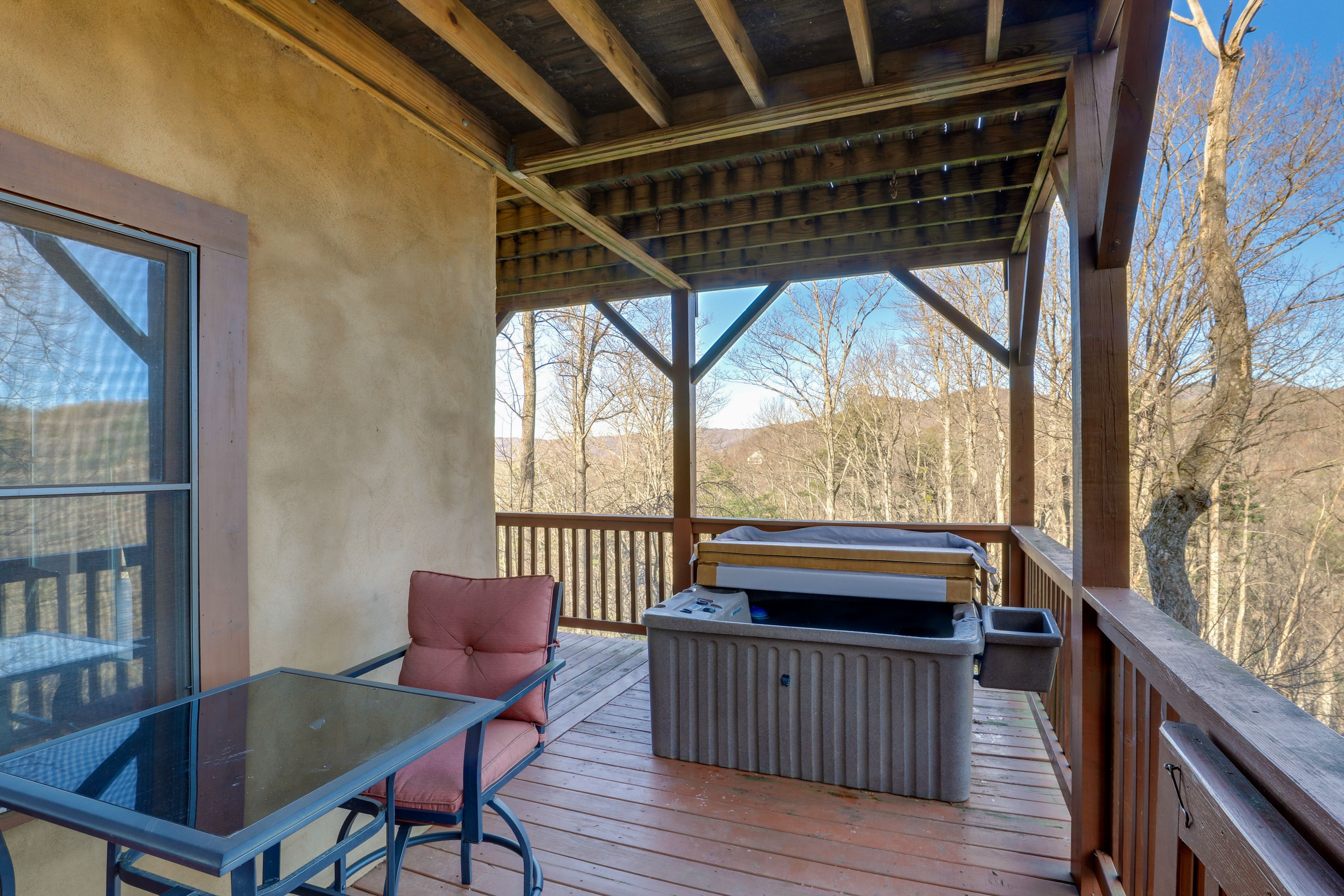 Private Deck | Hot Tub | Outdoor Dining Area