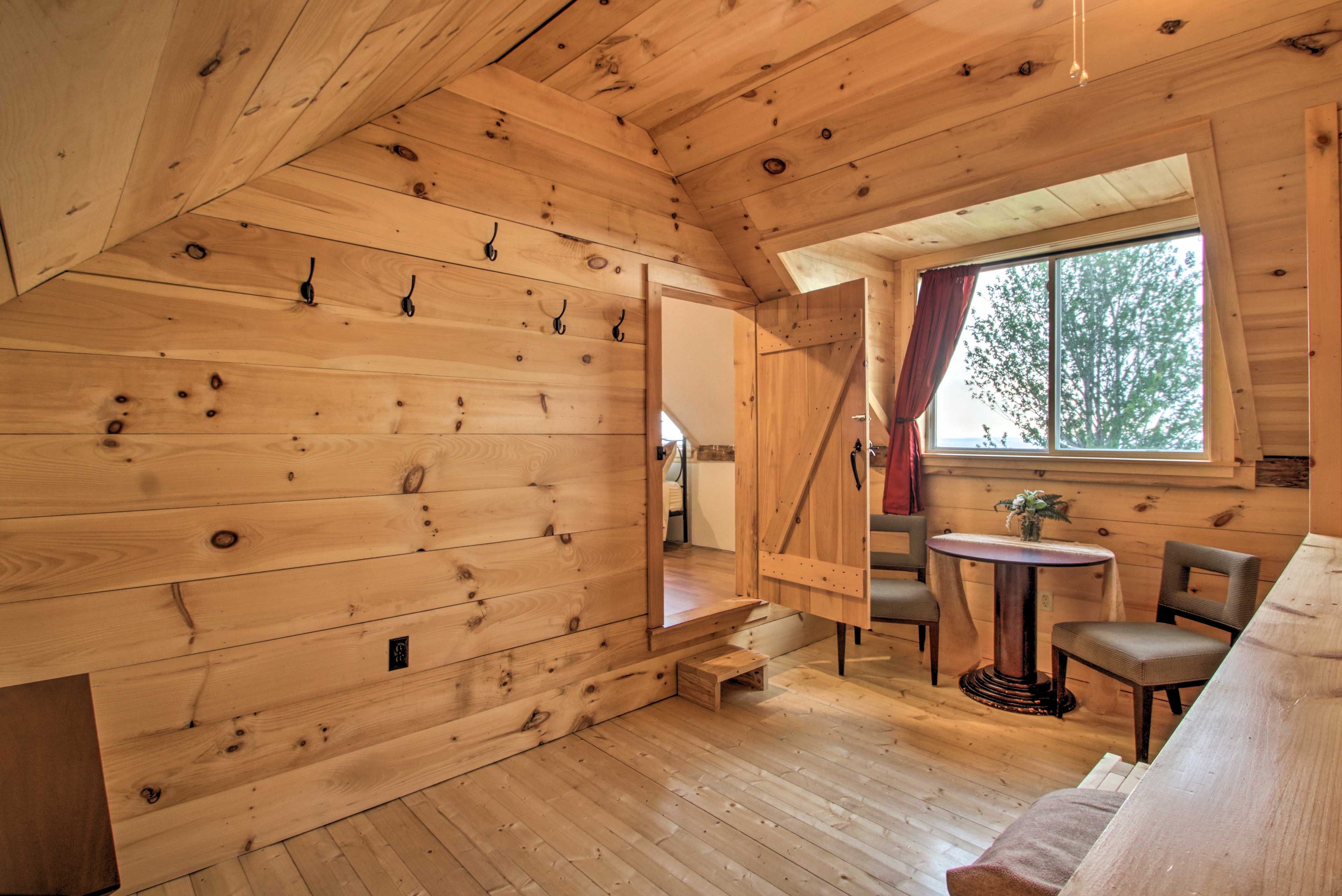 Venture upstairs to find the bedrooms.