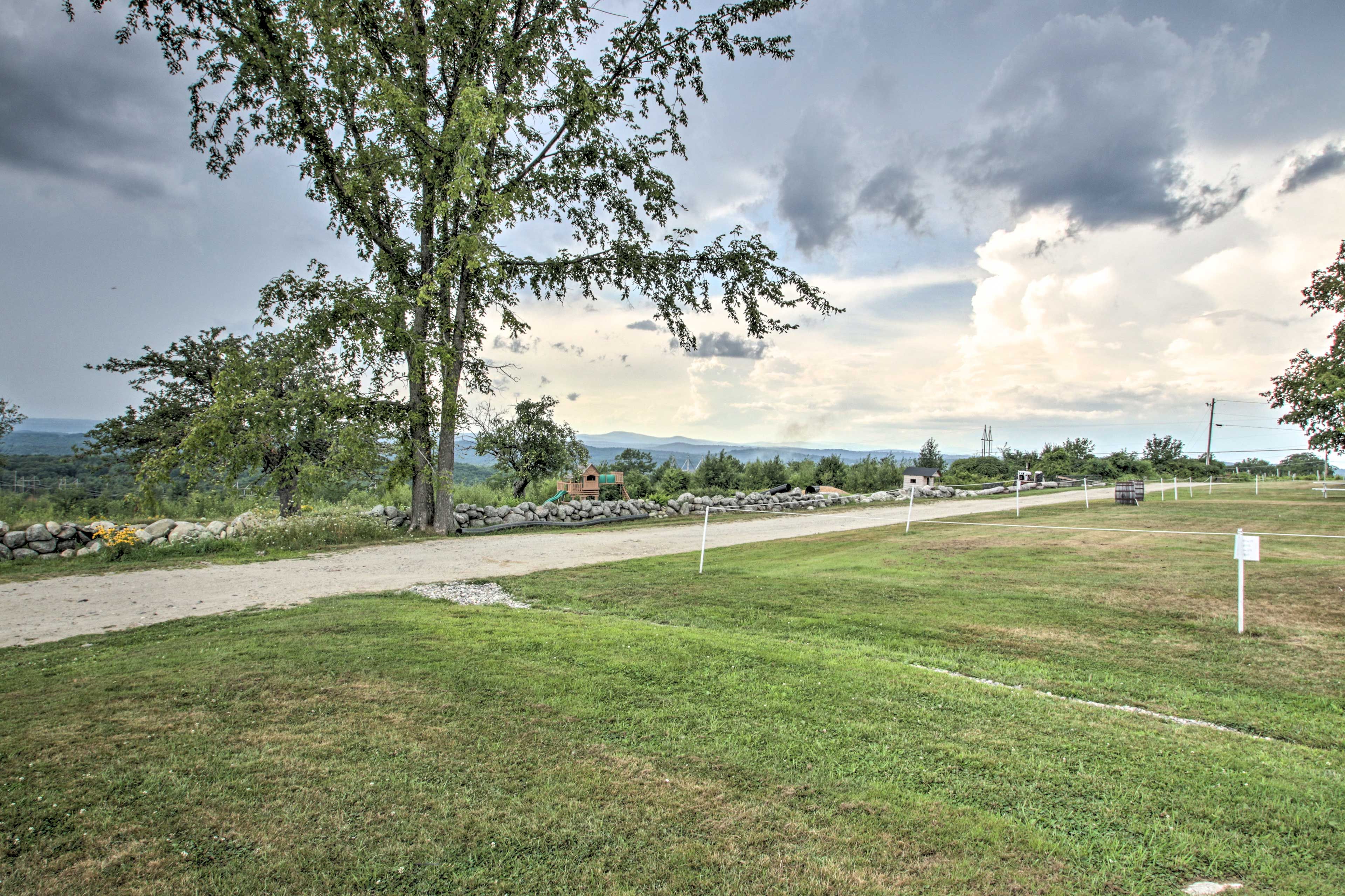 Walk the path and peer out over the White Mountains.