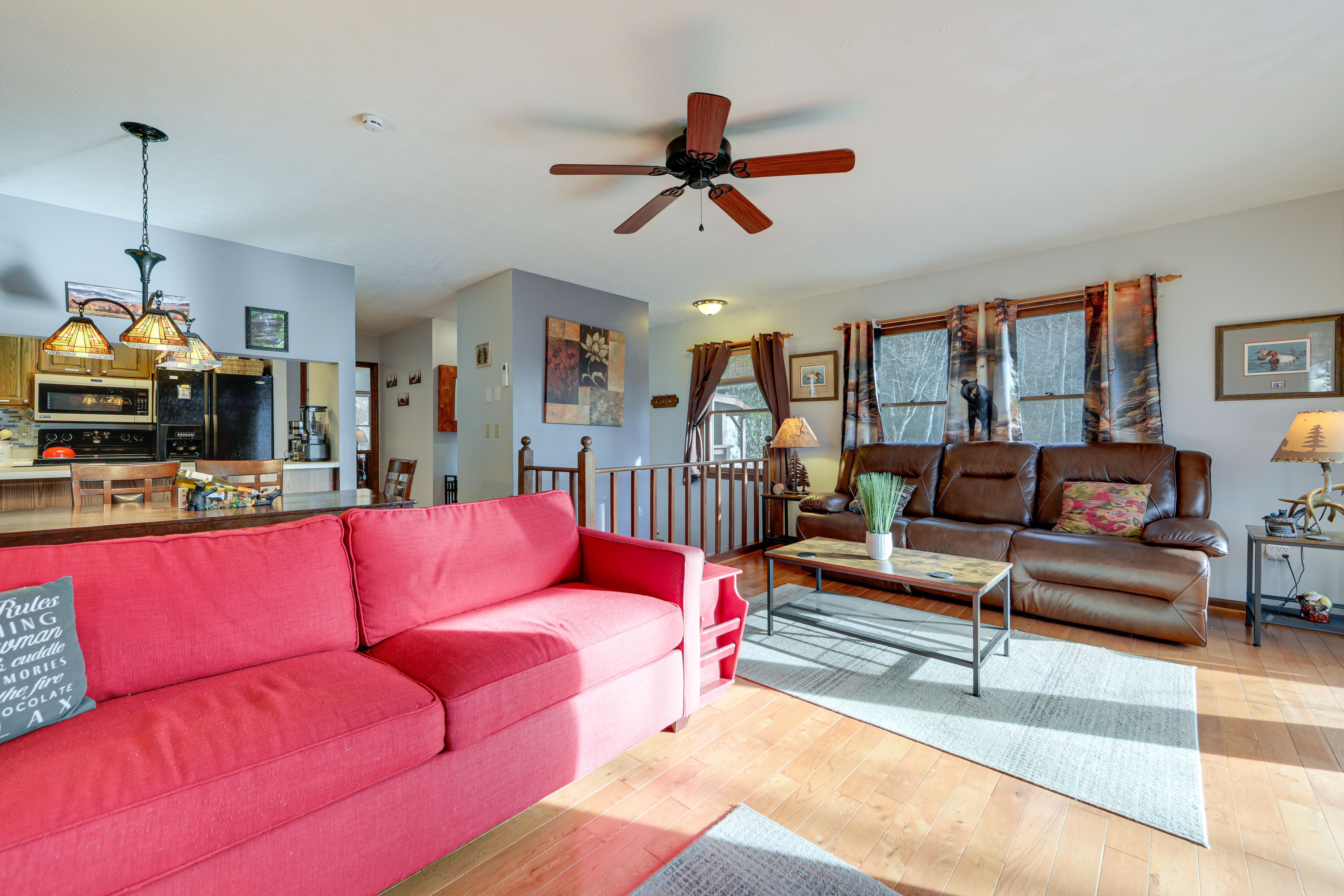 Maggie Valley Vacation Rental | 2BR | 2.5BA | 1,323 Sq Ft | Stairs Required