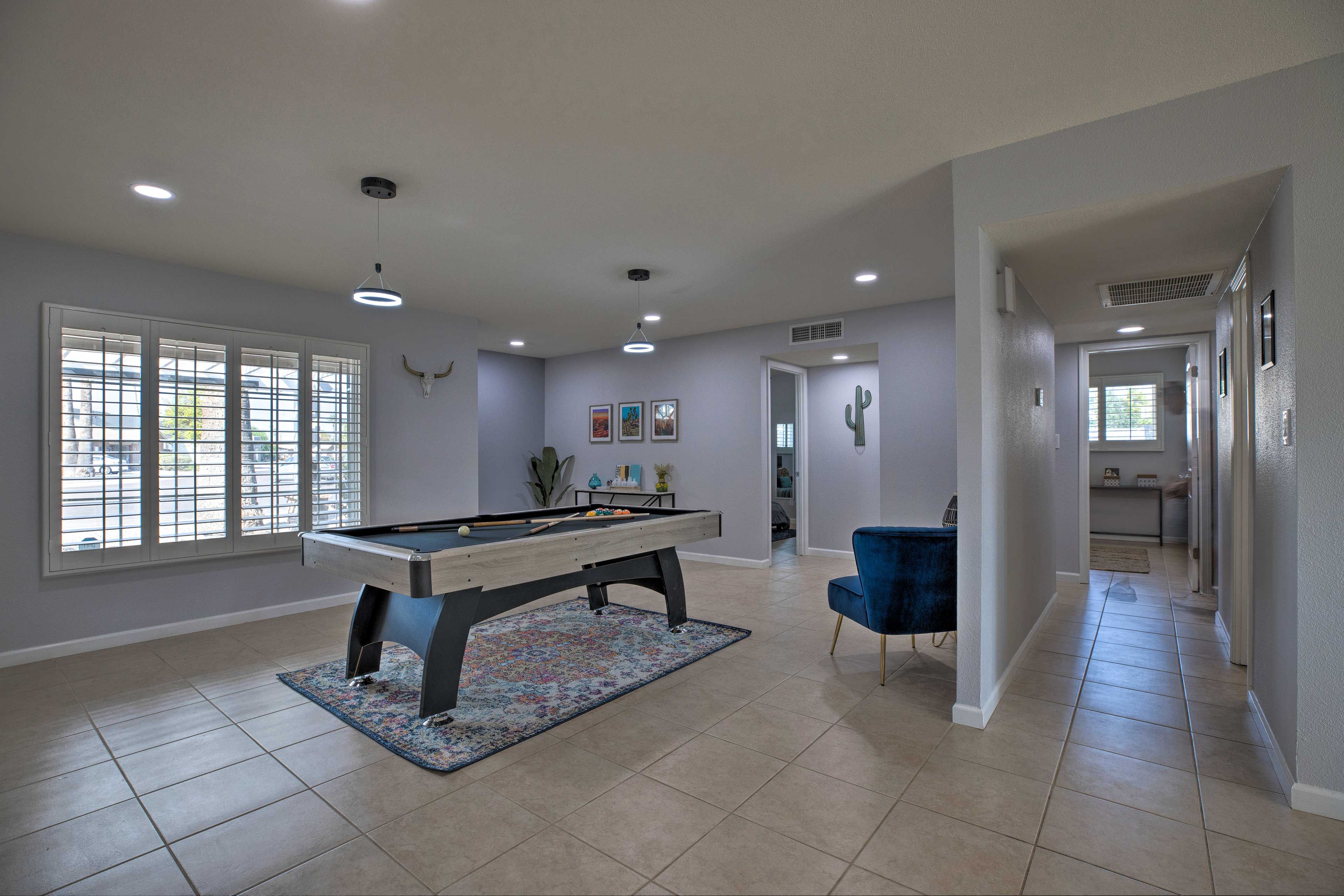 Start a friendly game of pool in the game room!