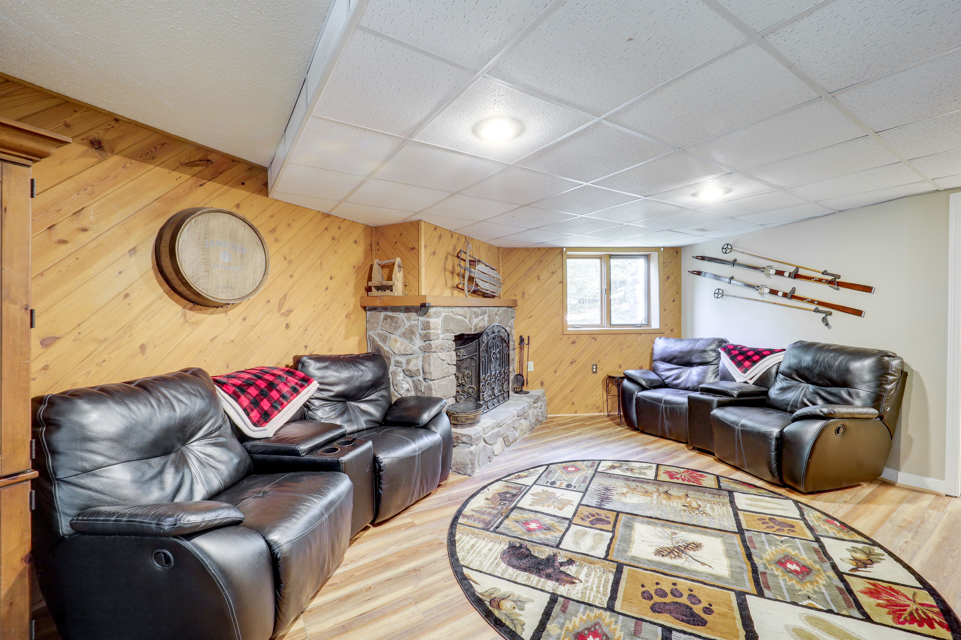 Den | Wood-Burning Fireplace