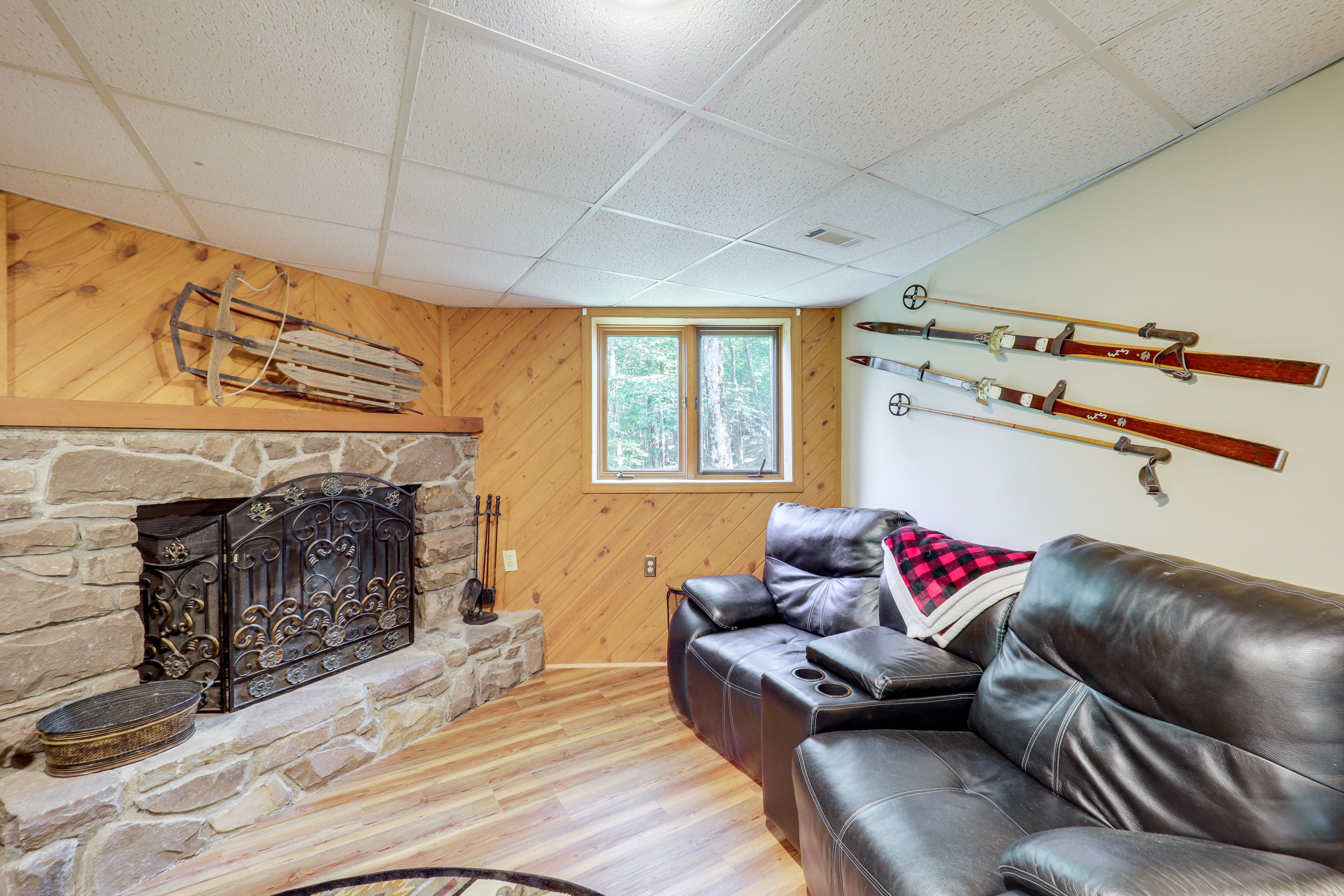 Den | Wood-Burning Fireplace