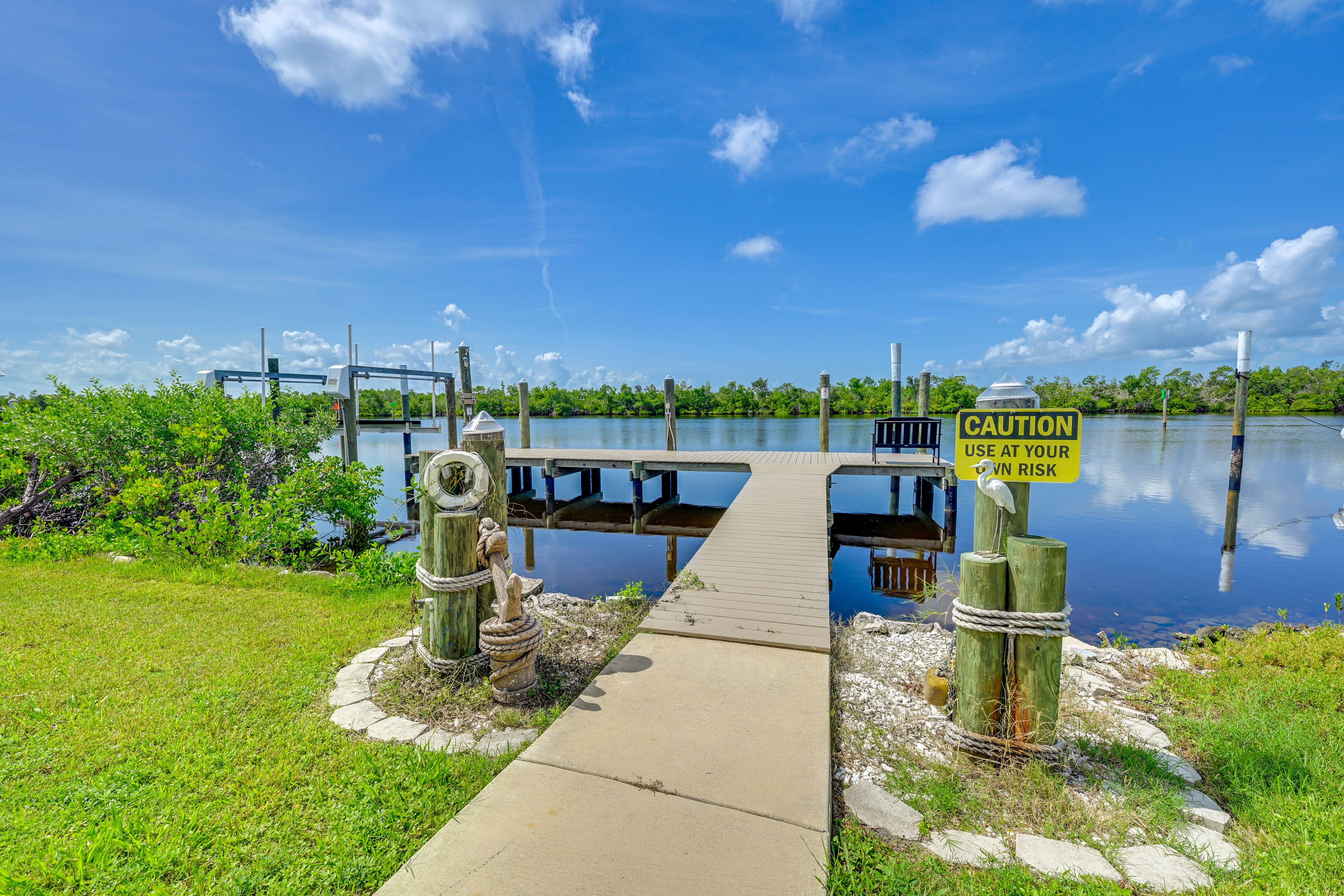 Private Boat Dock on Canal