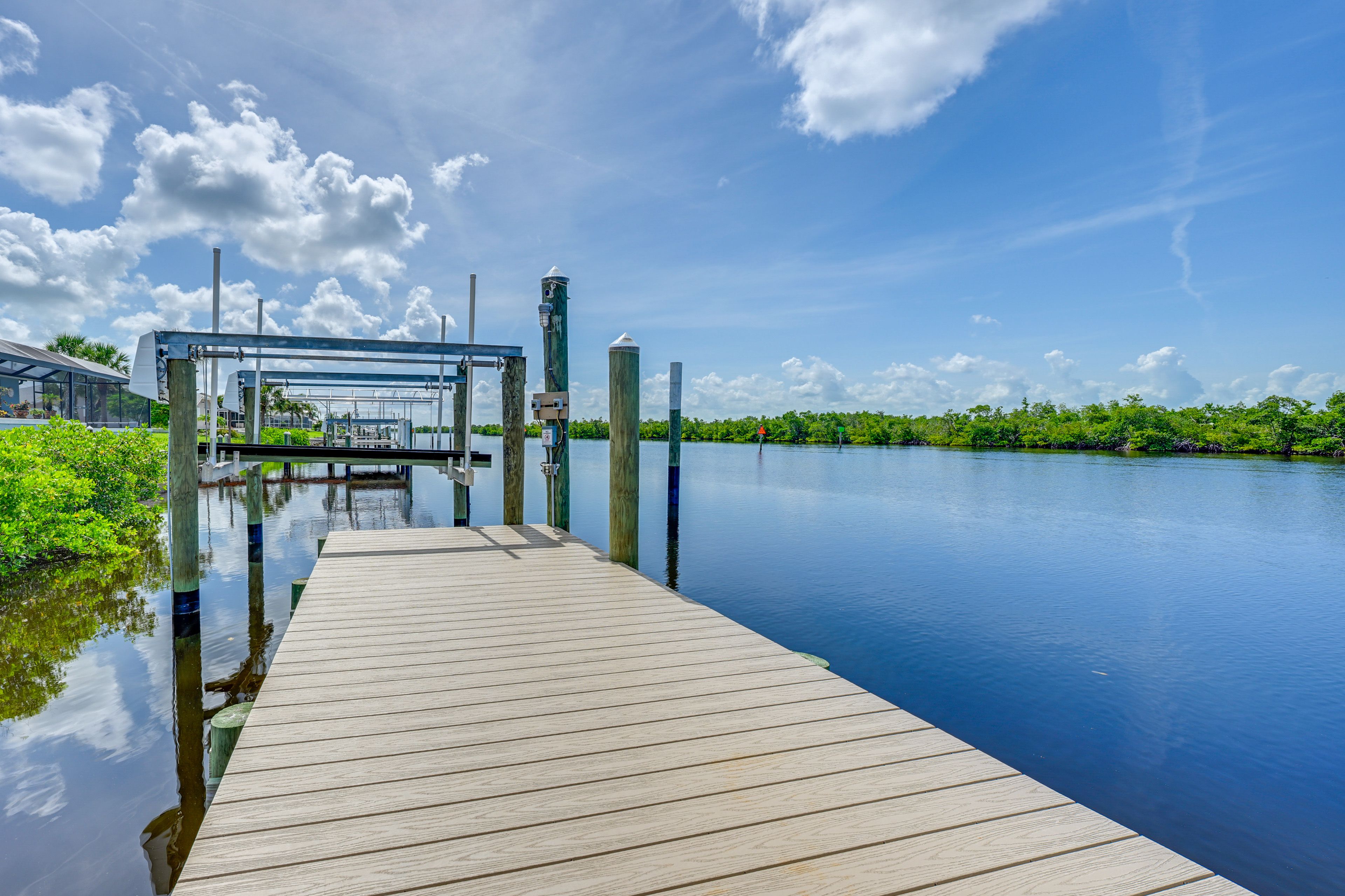 Private Boat Dock on Canal