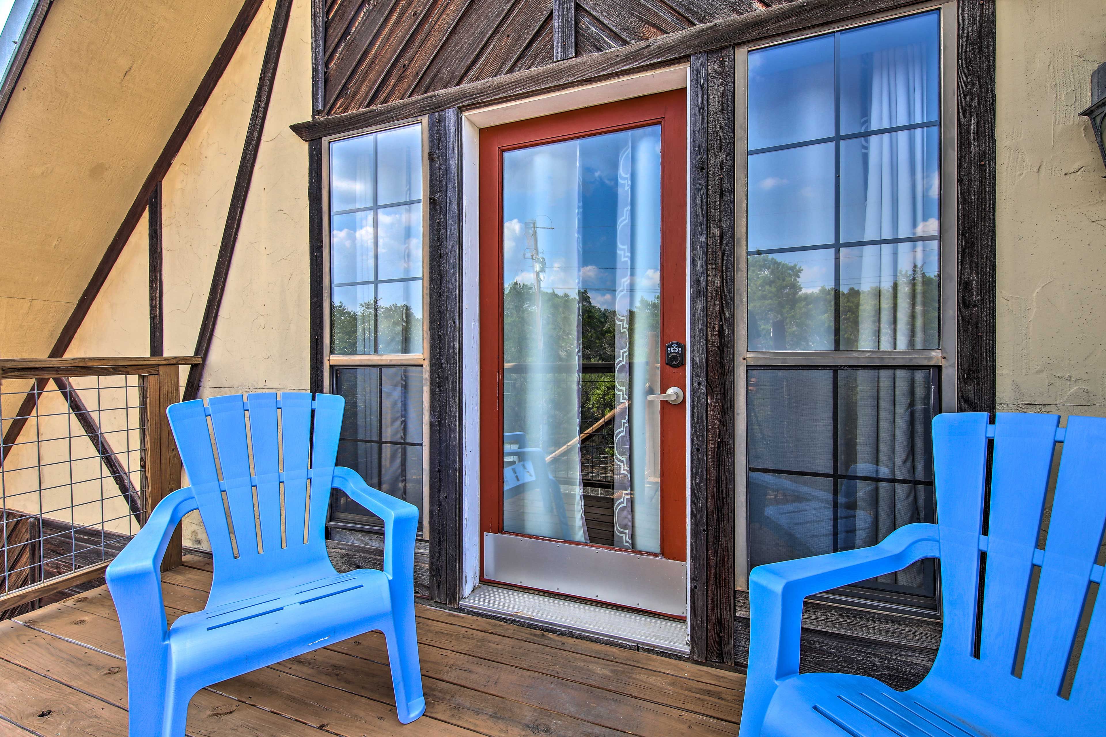 Step out to the private balcony for some fresh morning air!