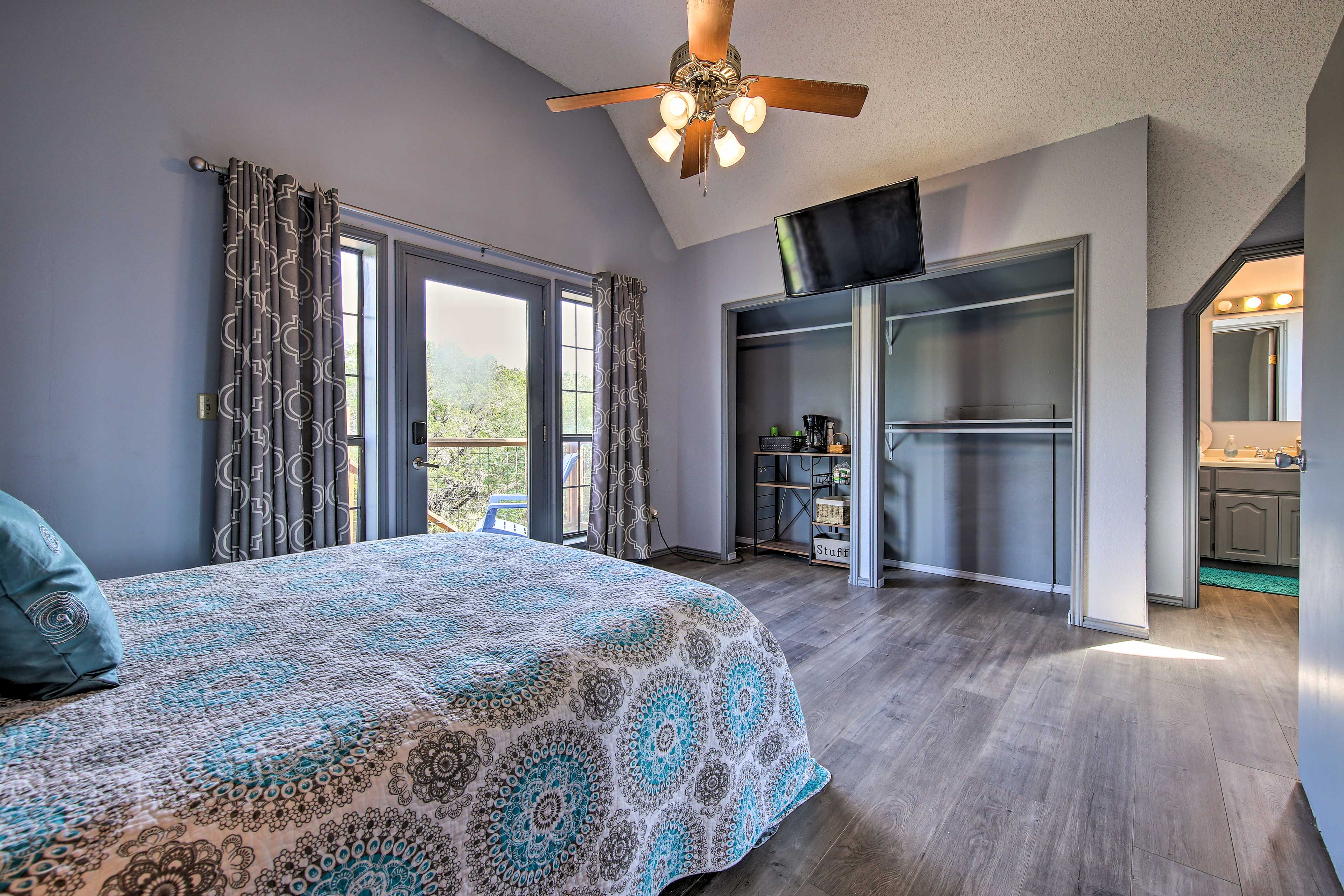 The 'Monroe Suite' offers luxuries like a coffee bar, en-suite bath & balcony.
