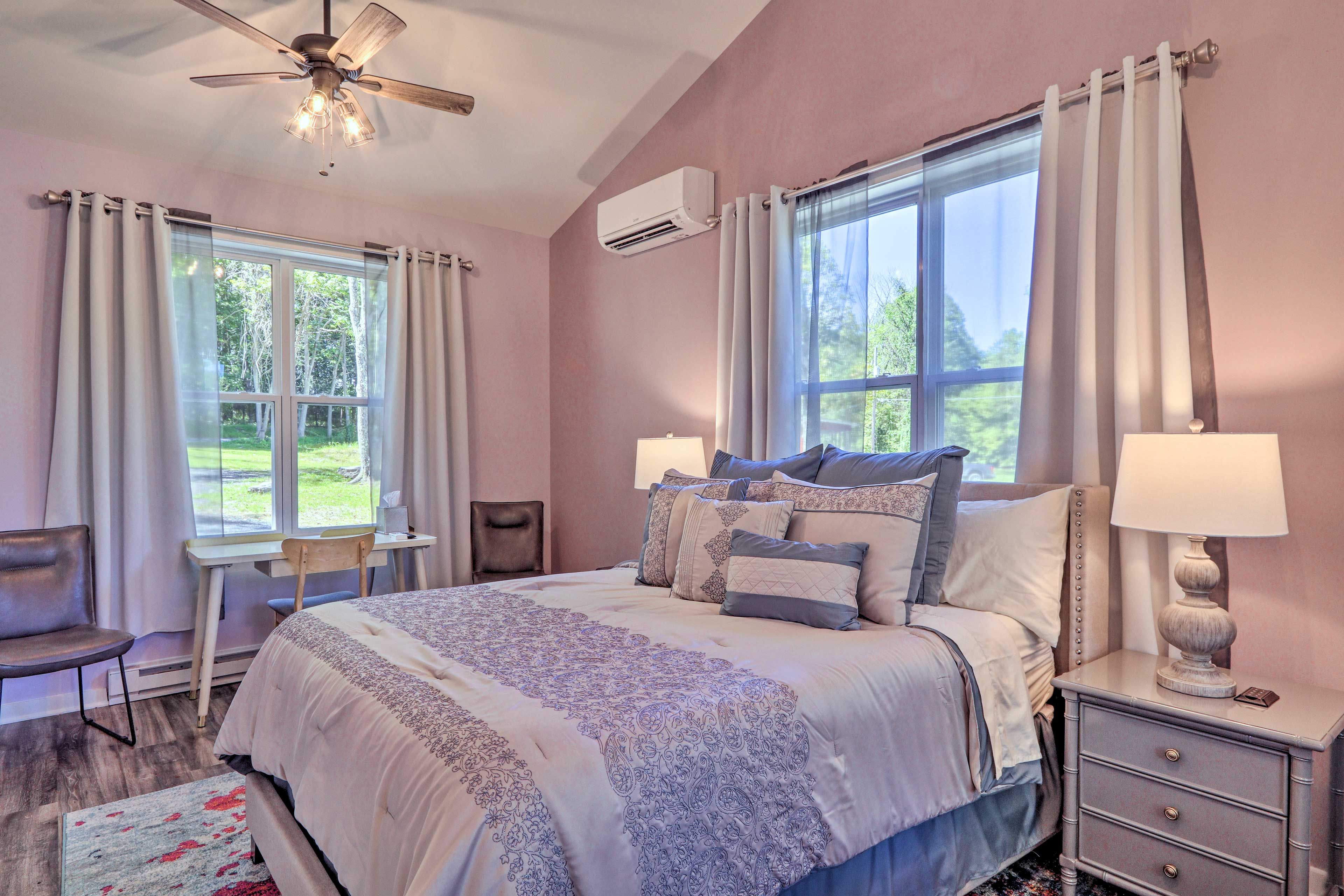 Use the bedside lamps to read a little before bed.