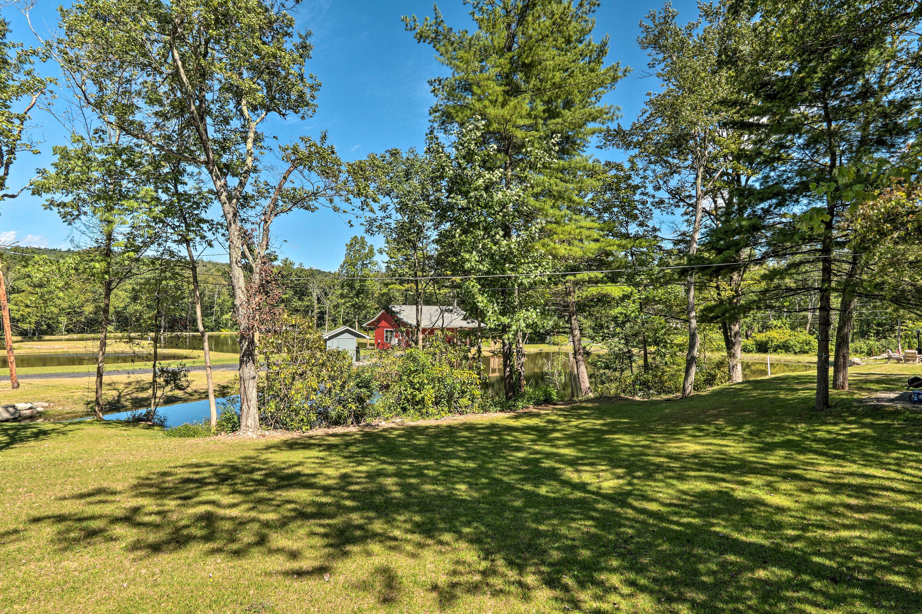 Take in pond views.