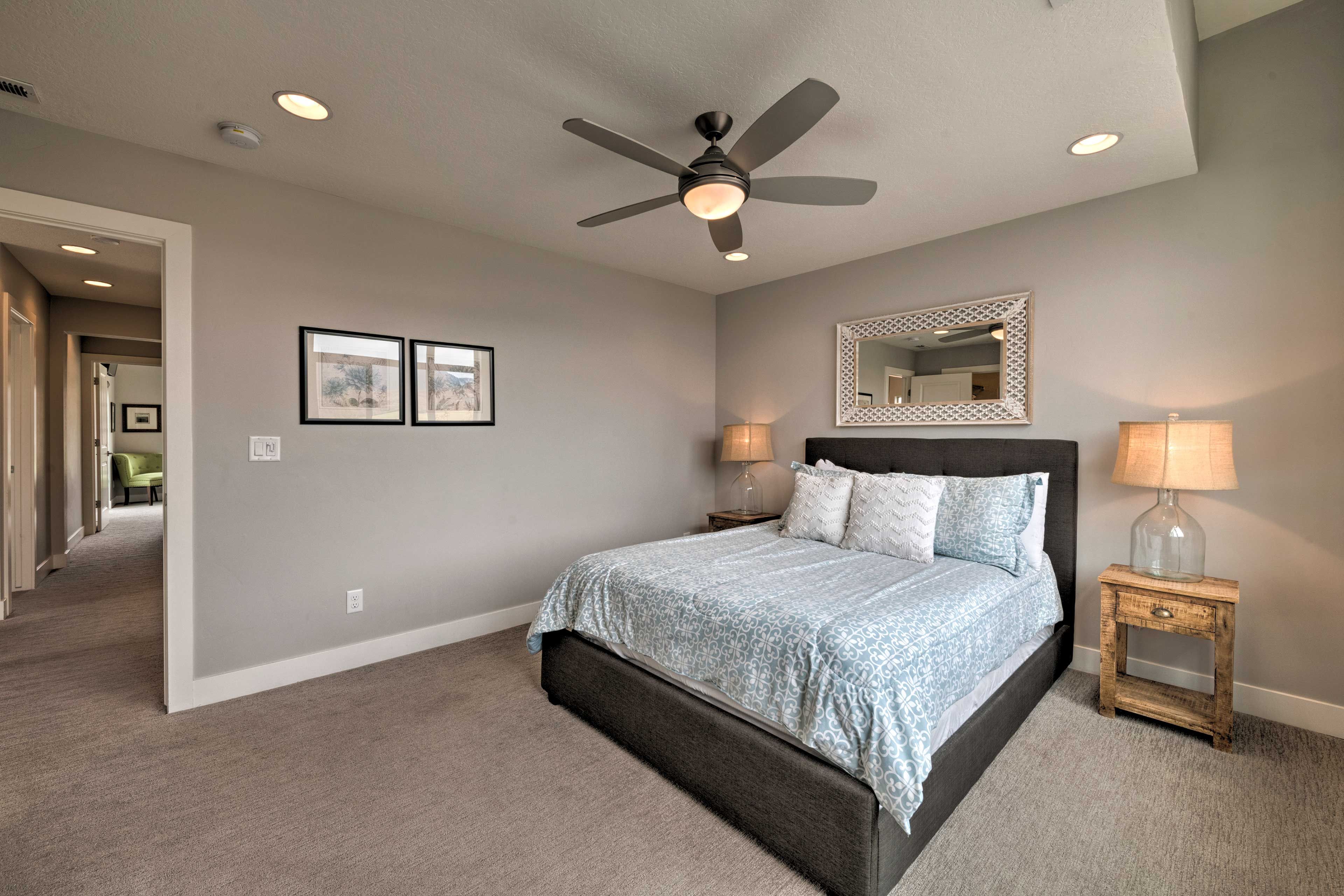 Second Bedroom | Queen Bed | Ceiling Fan | Linens & Towels Provided