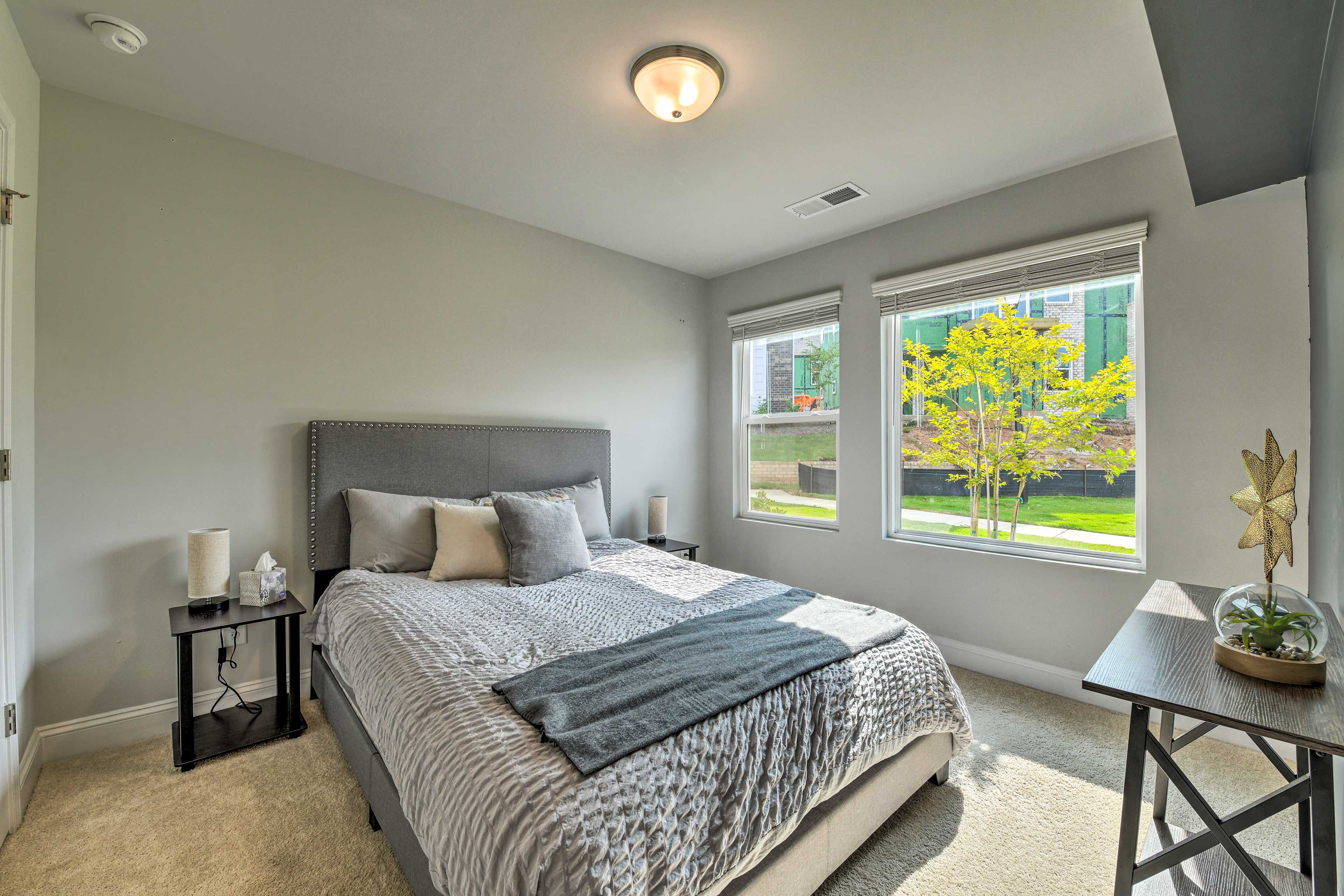 The second bedroom also features a queen bed.