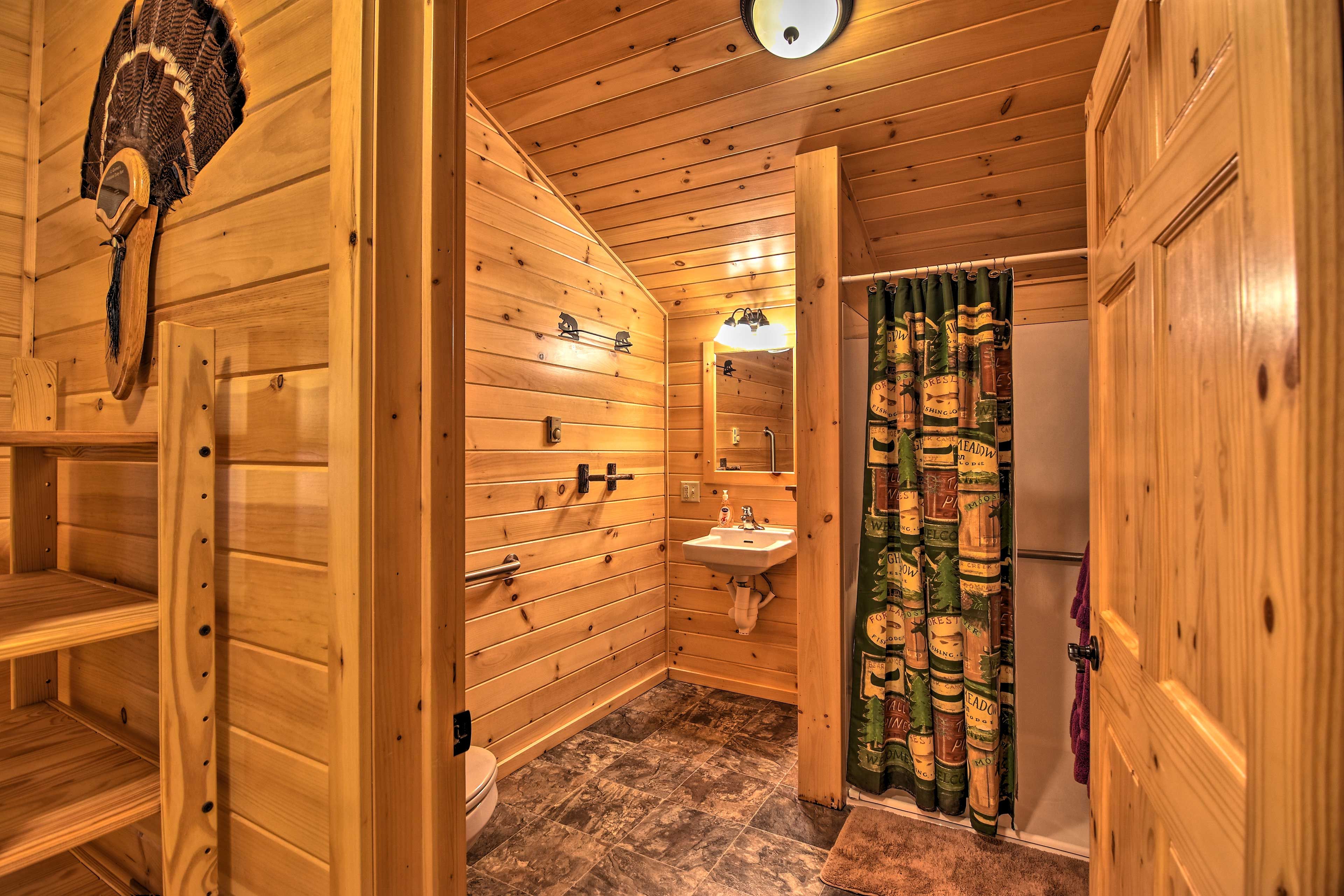 Bathroom | Roll-In Shower with Handrails