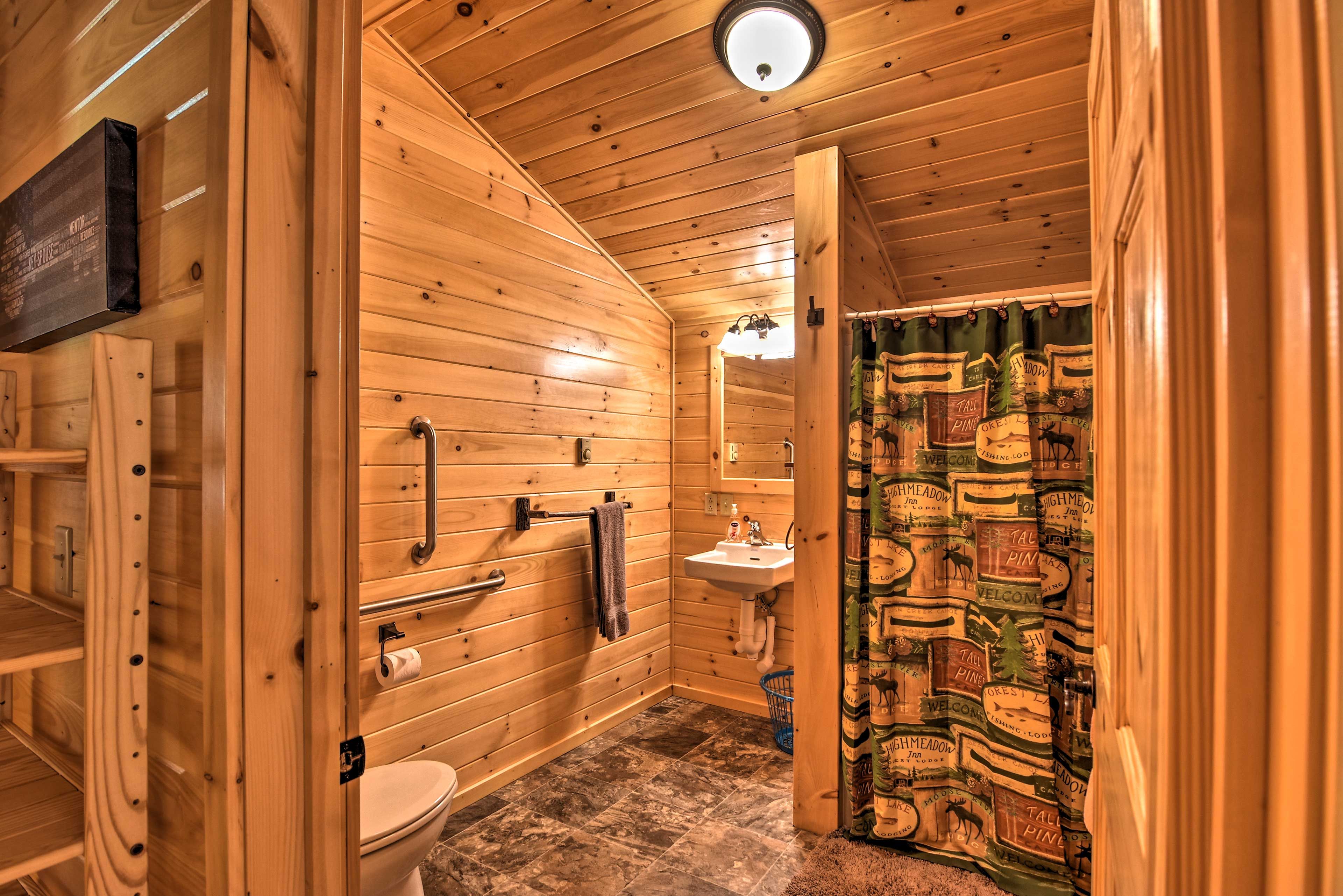 Bathroom | Roll-In Shower with Handrails