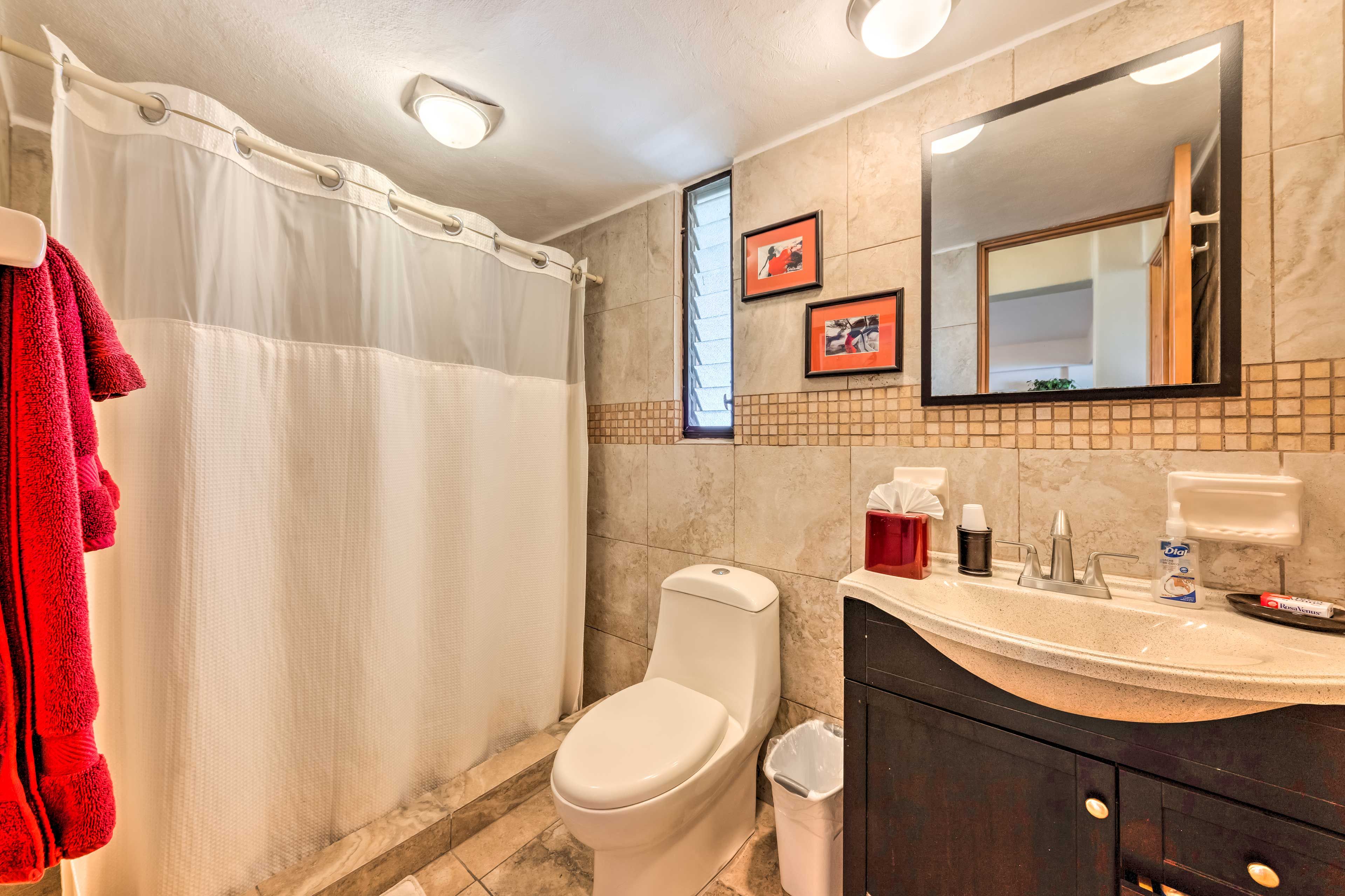 Full Bathroom | Walk-In Shower | Towels Provided | Complimentary Toiletries