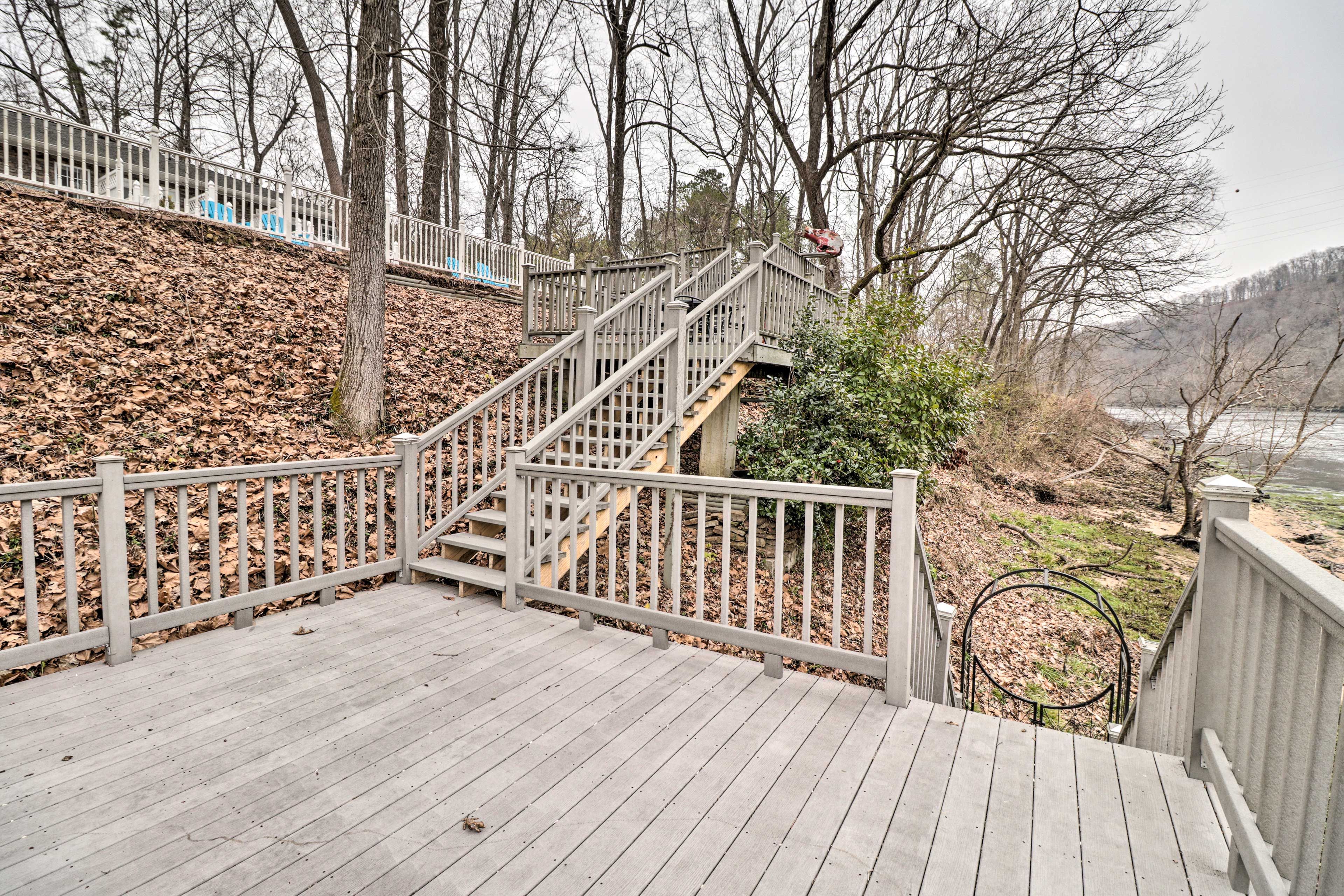 Shared Exterior Space | Wheelchair Ramp & Stairs to Access River
