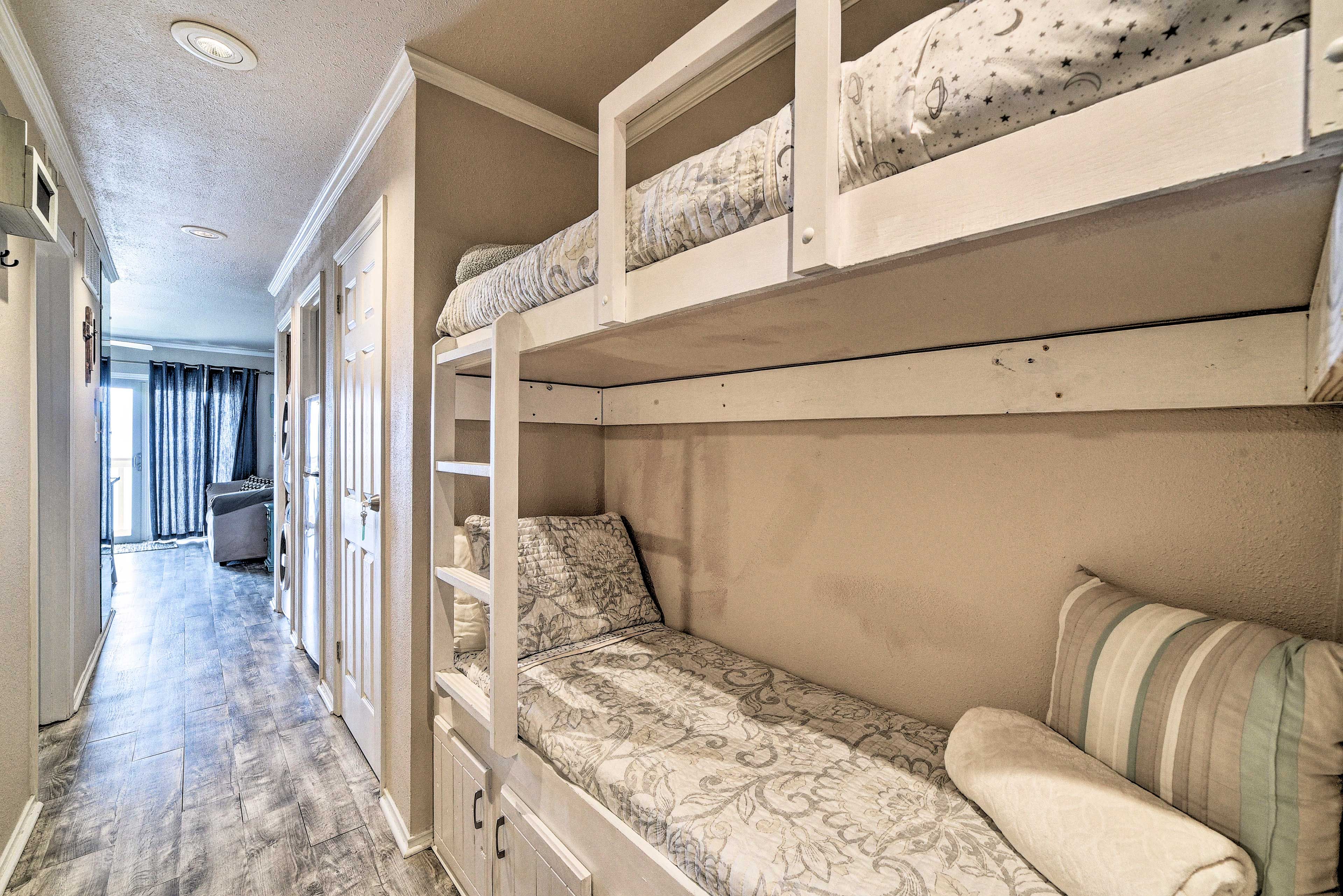 Hallway | Twin Bunk Bed | Linens Provided
