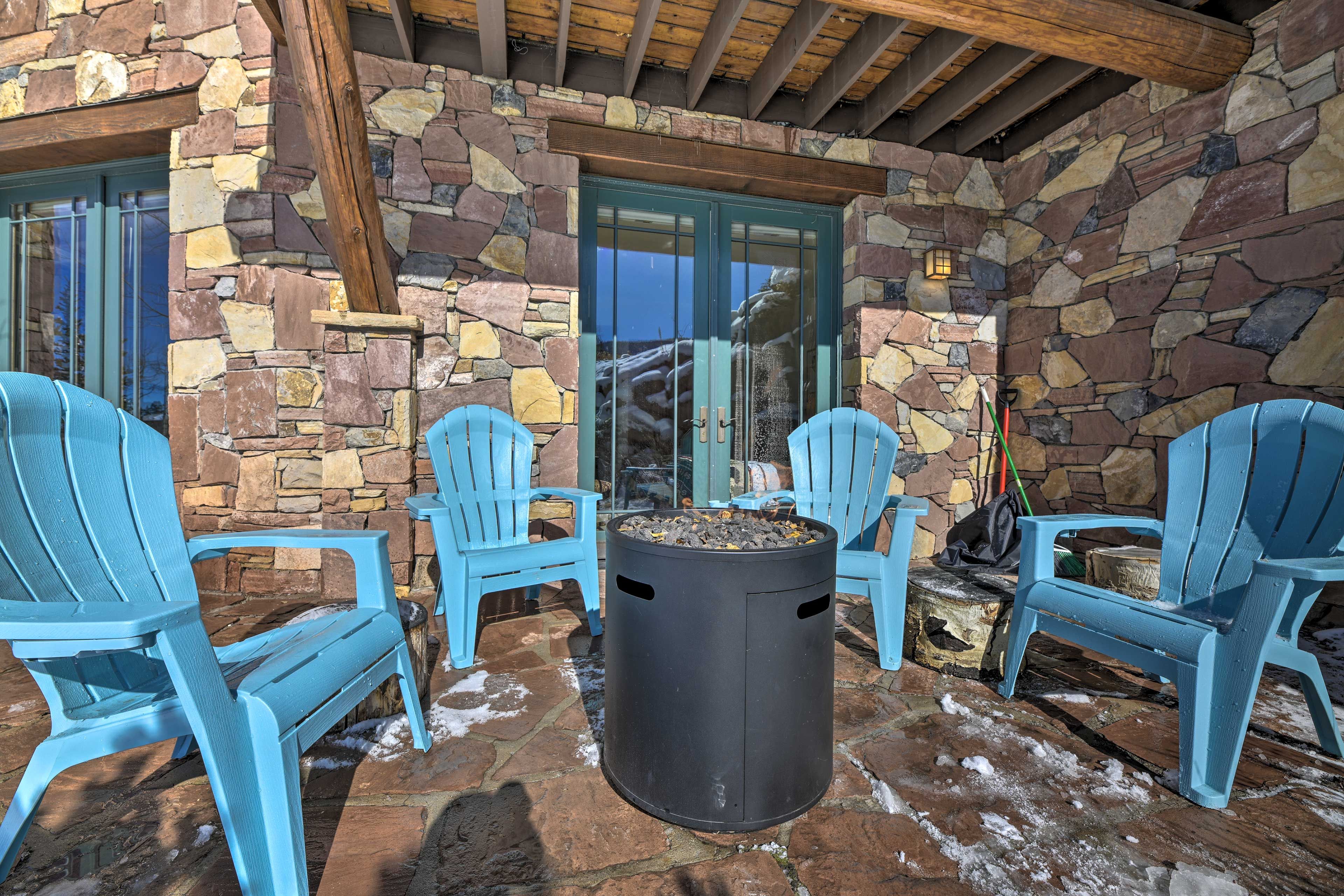 Private Patio | Adirondack Chairs