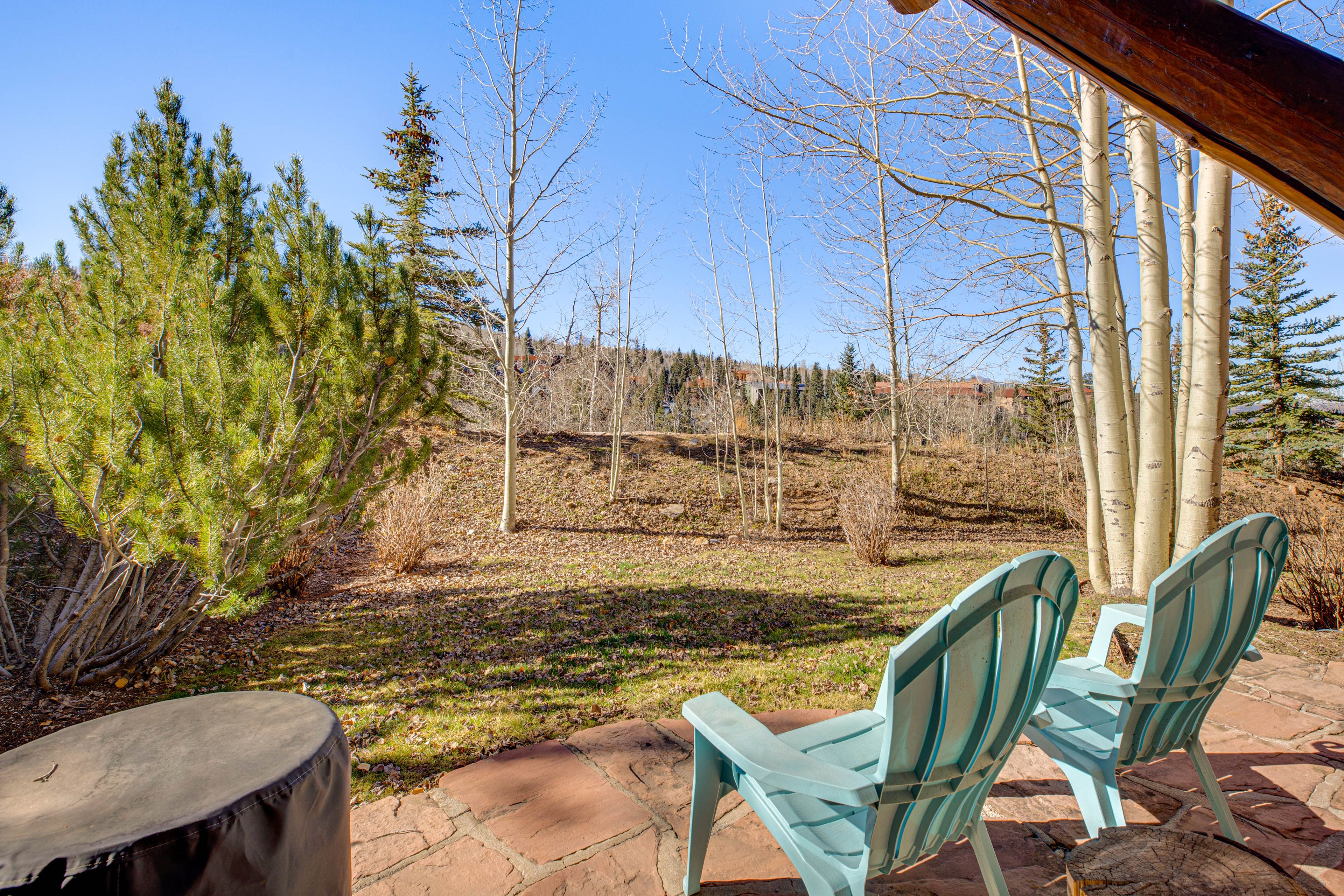 Balcony w/ Seating | Fire Pit Table