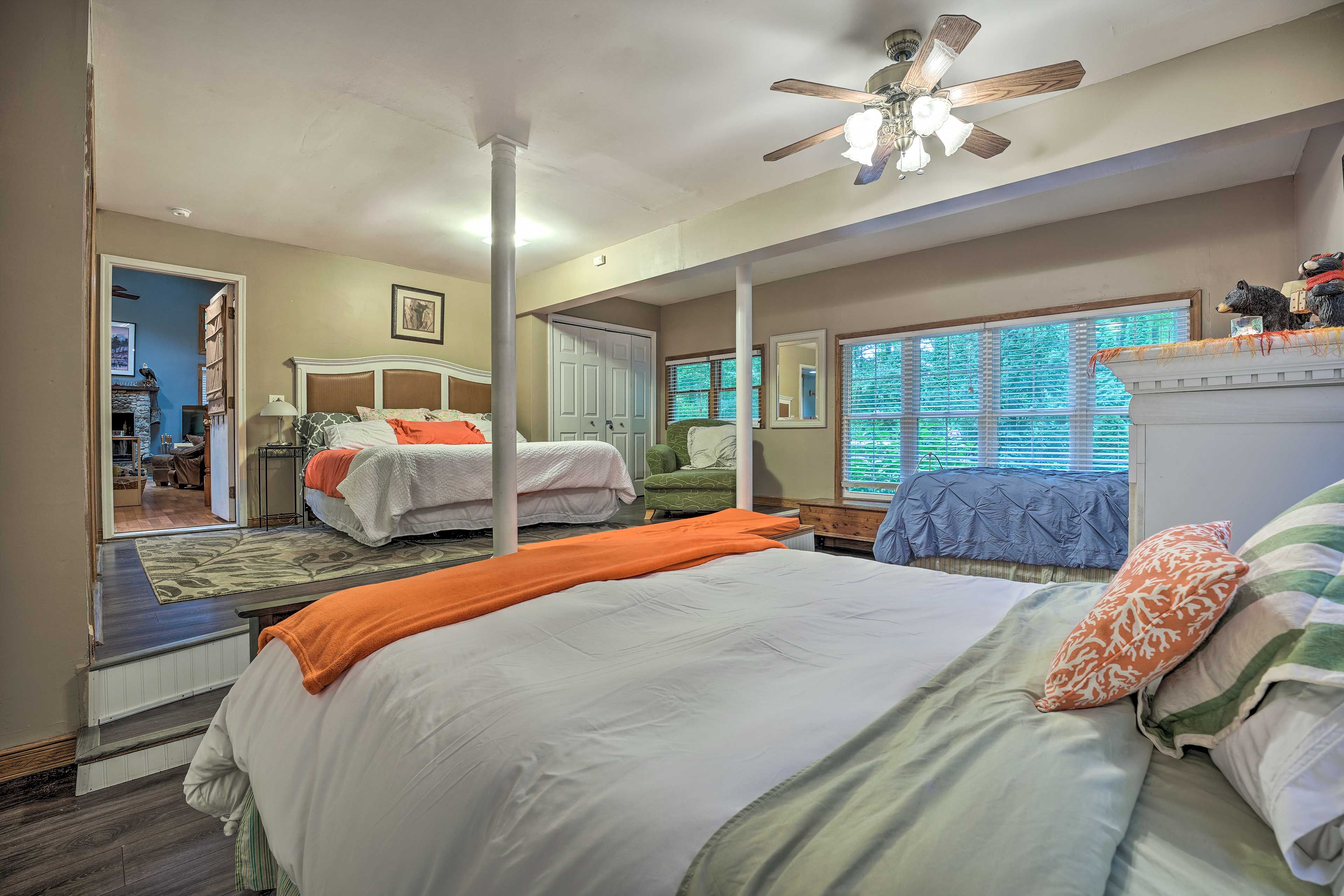 Bedroom 1 | Gas Fireplace | Steps Within Room