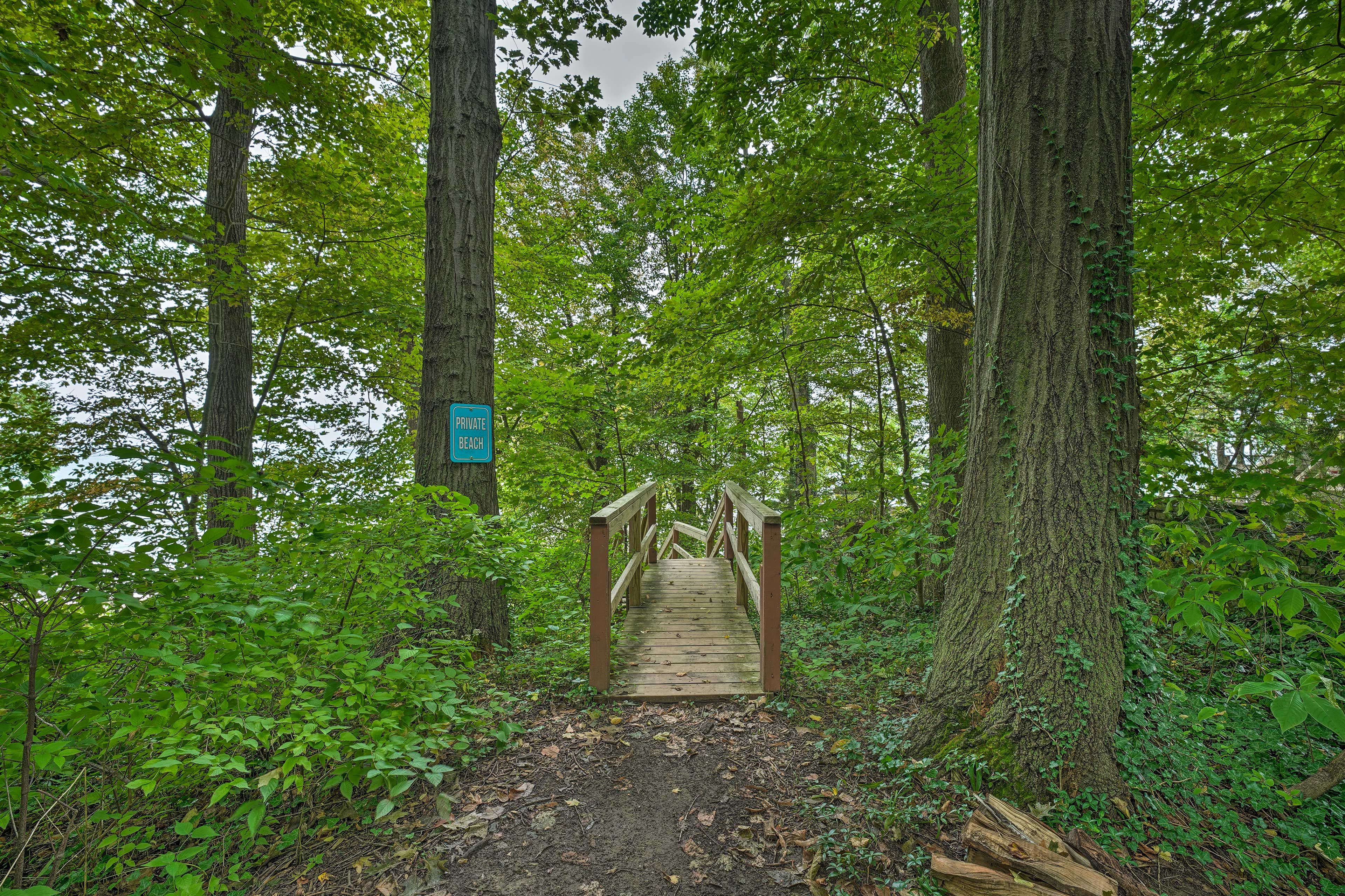 Walk to Private Beach