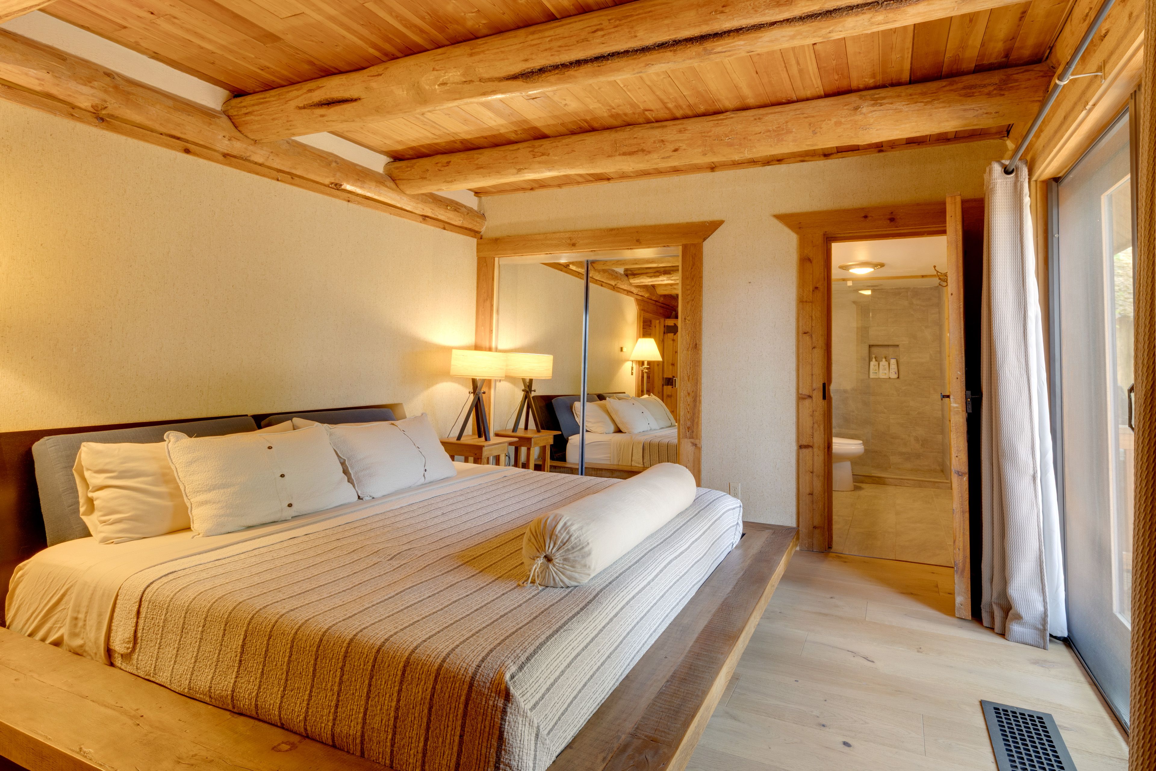 Bedroom 1 | King Bed | Linens Provided | Deck Access