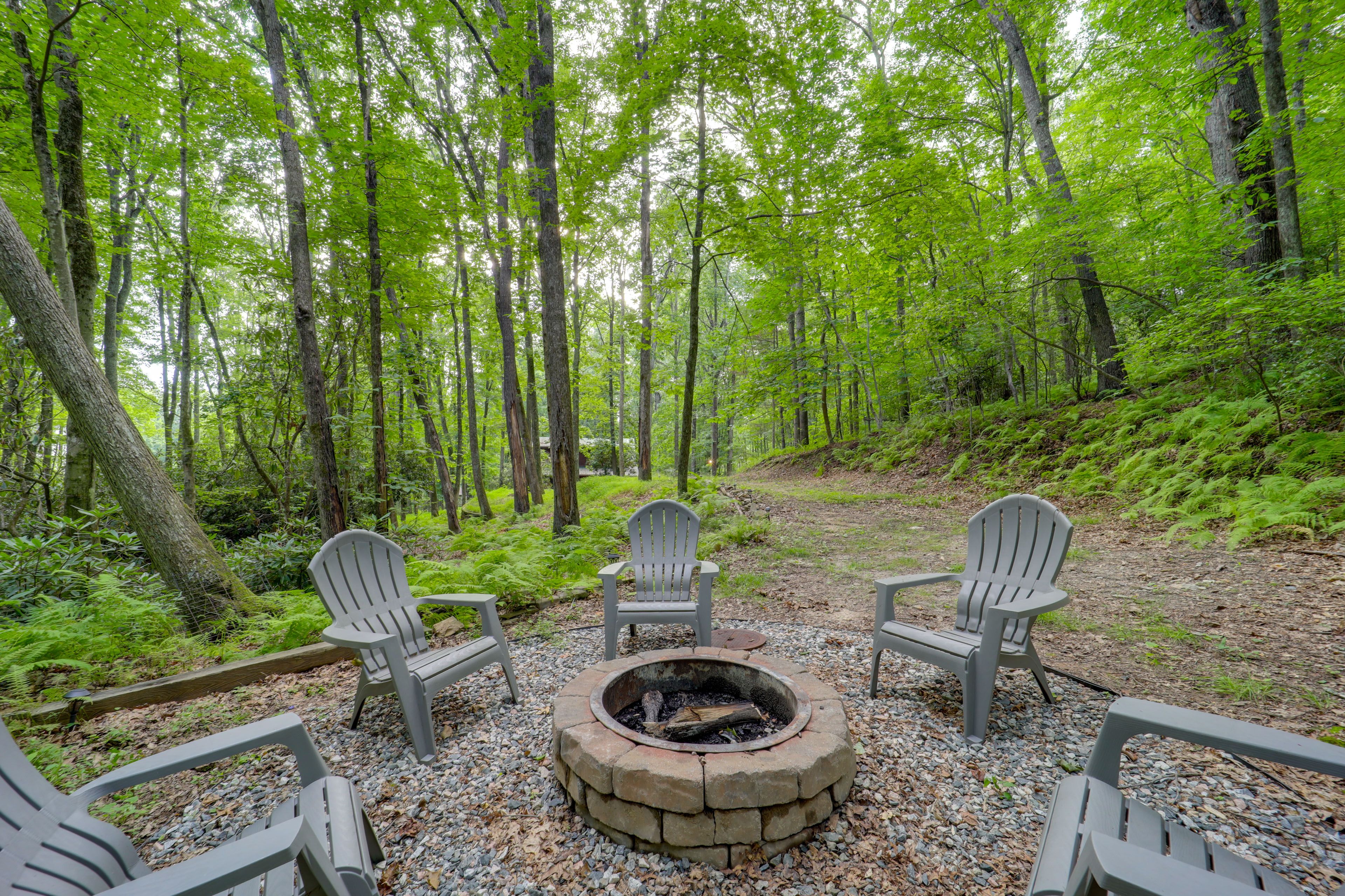 Exterior | Wood-Burning Fire Pit w/ Seating
