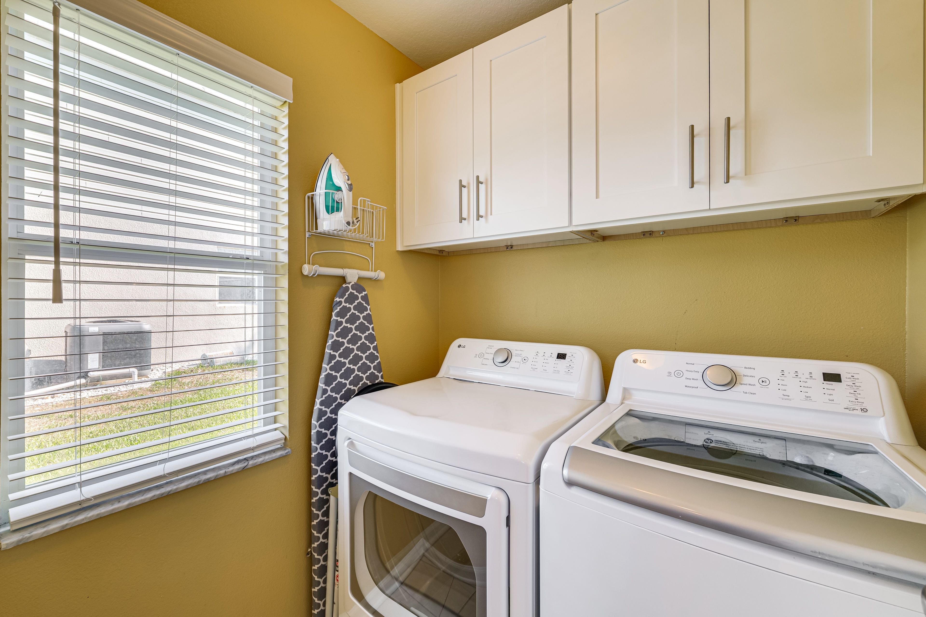 Full-Sized Laundry Machines | Iron/Board