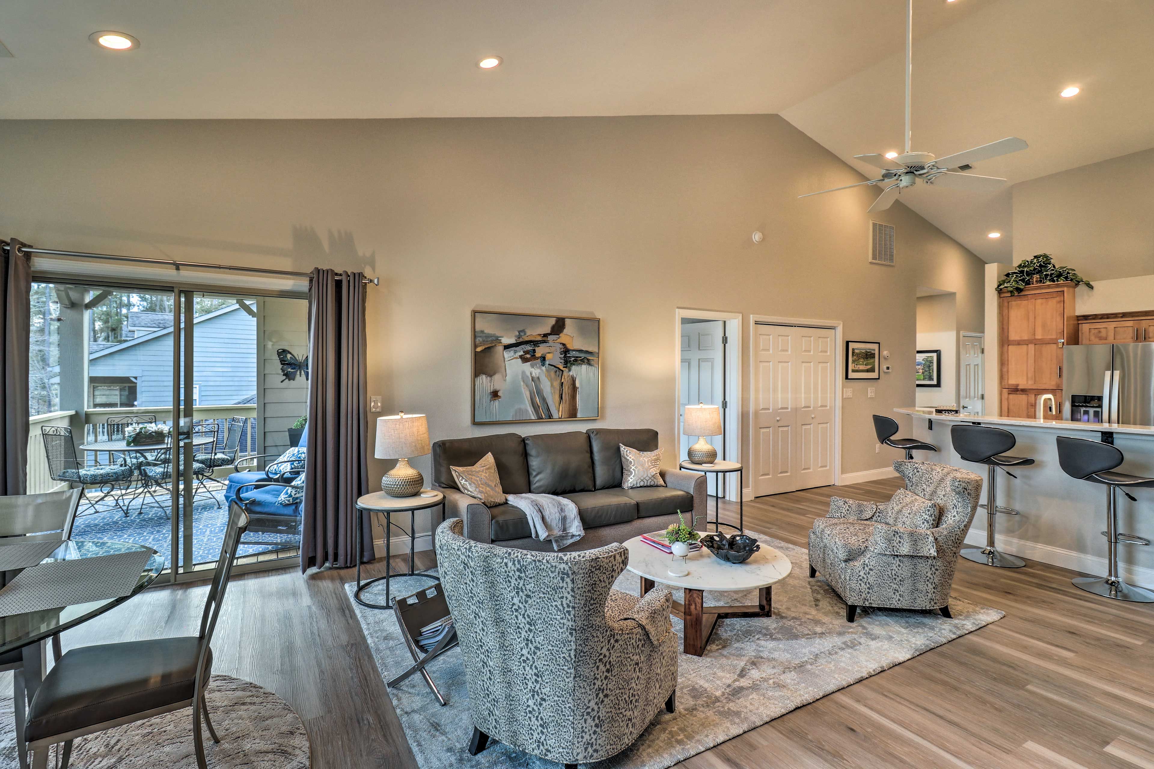 Living Room | American Leather Queen Sleeper Sofa | Smart TV