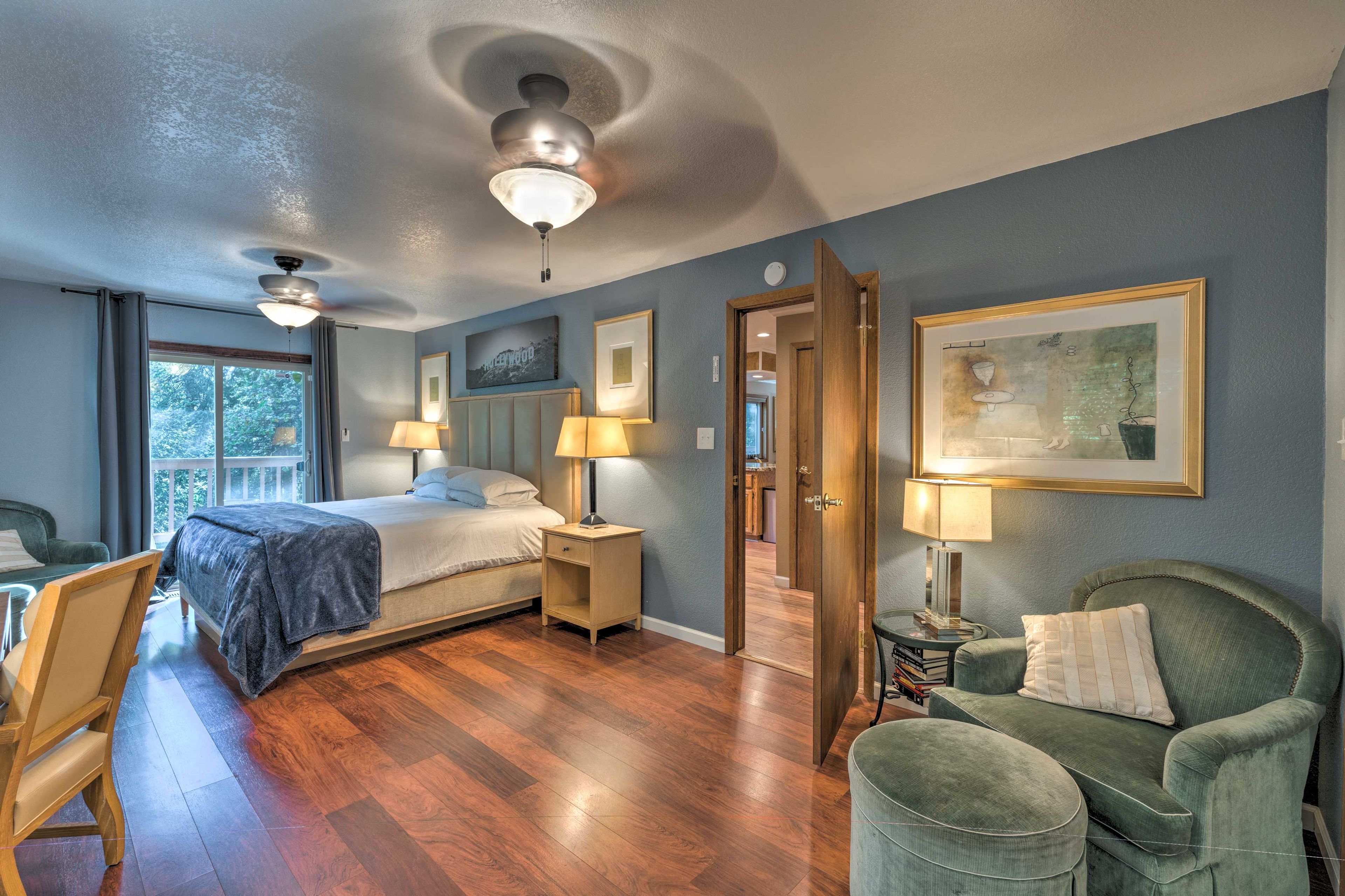 Bedroom 3 | 1st Floor | King Bed | Access to Wraparound Porch | Smart TV w/ Roku