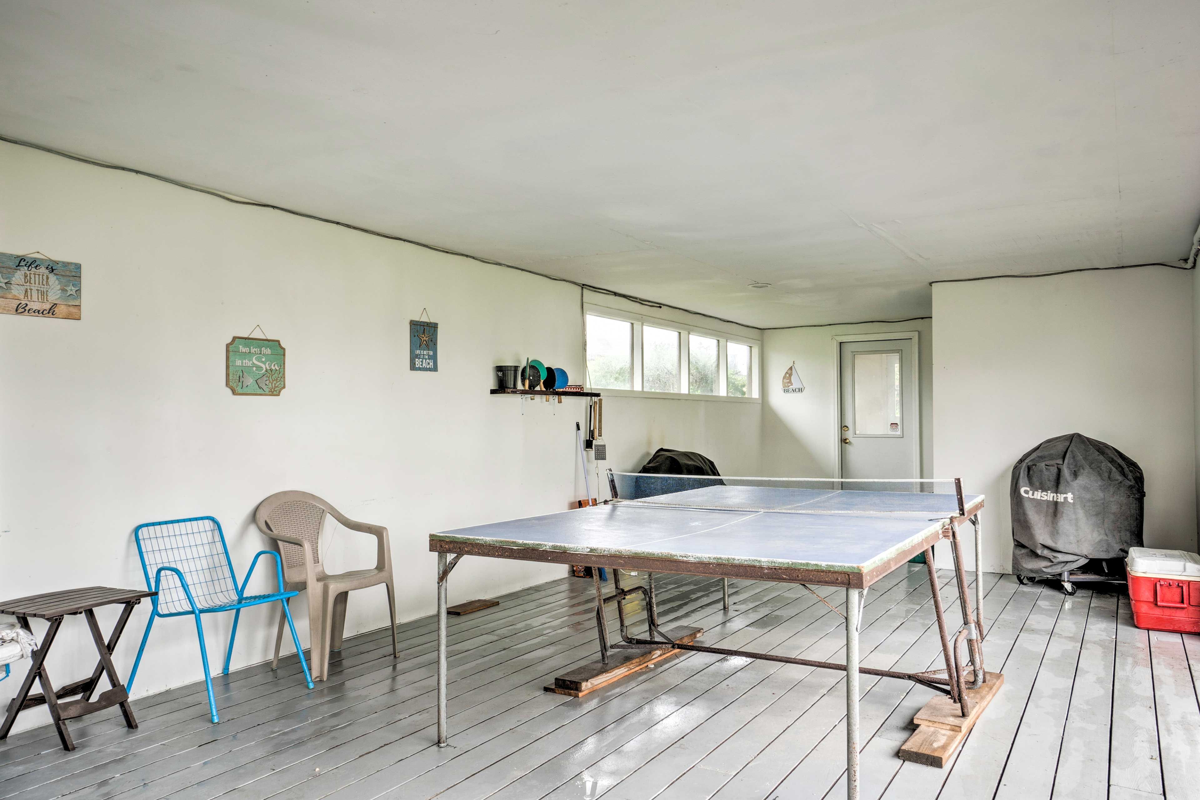 Storage Area | Cornhole | Gas Grill