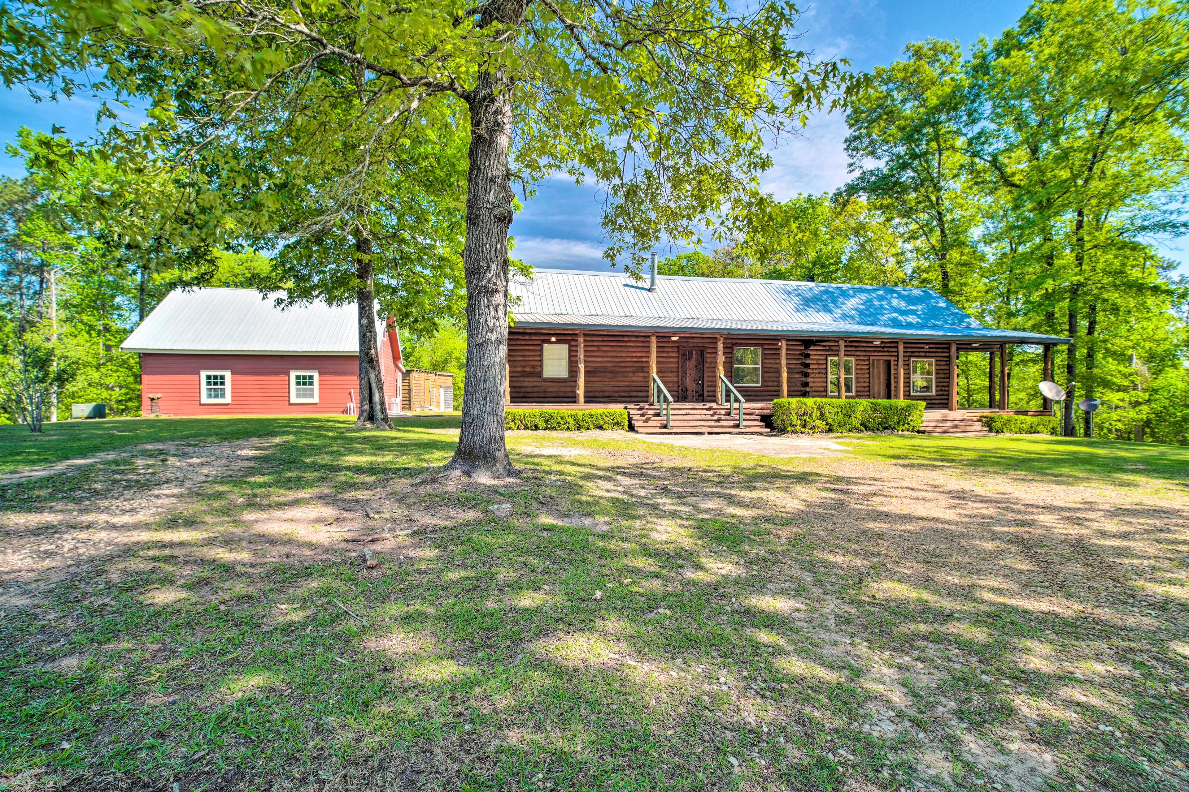 Main Cabin on Right | Guest House on Left