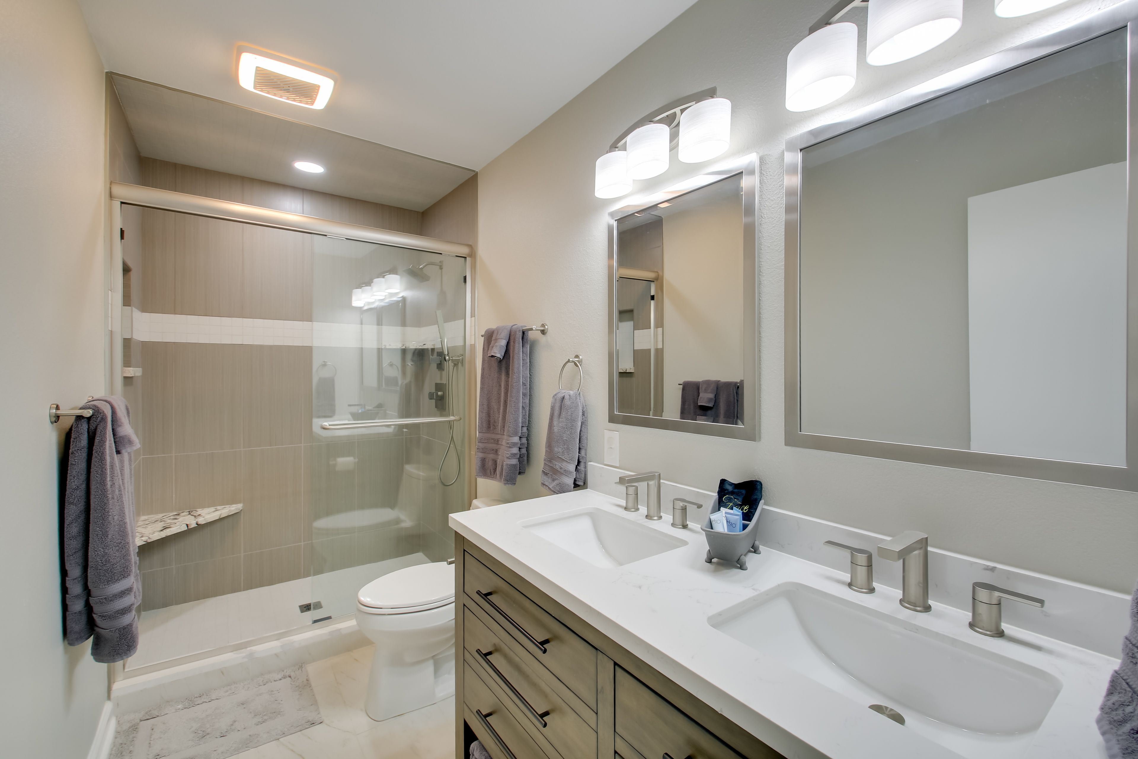Full Bathroom | Walk-In Shower | Grab Rails