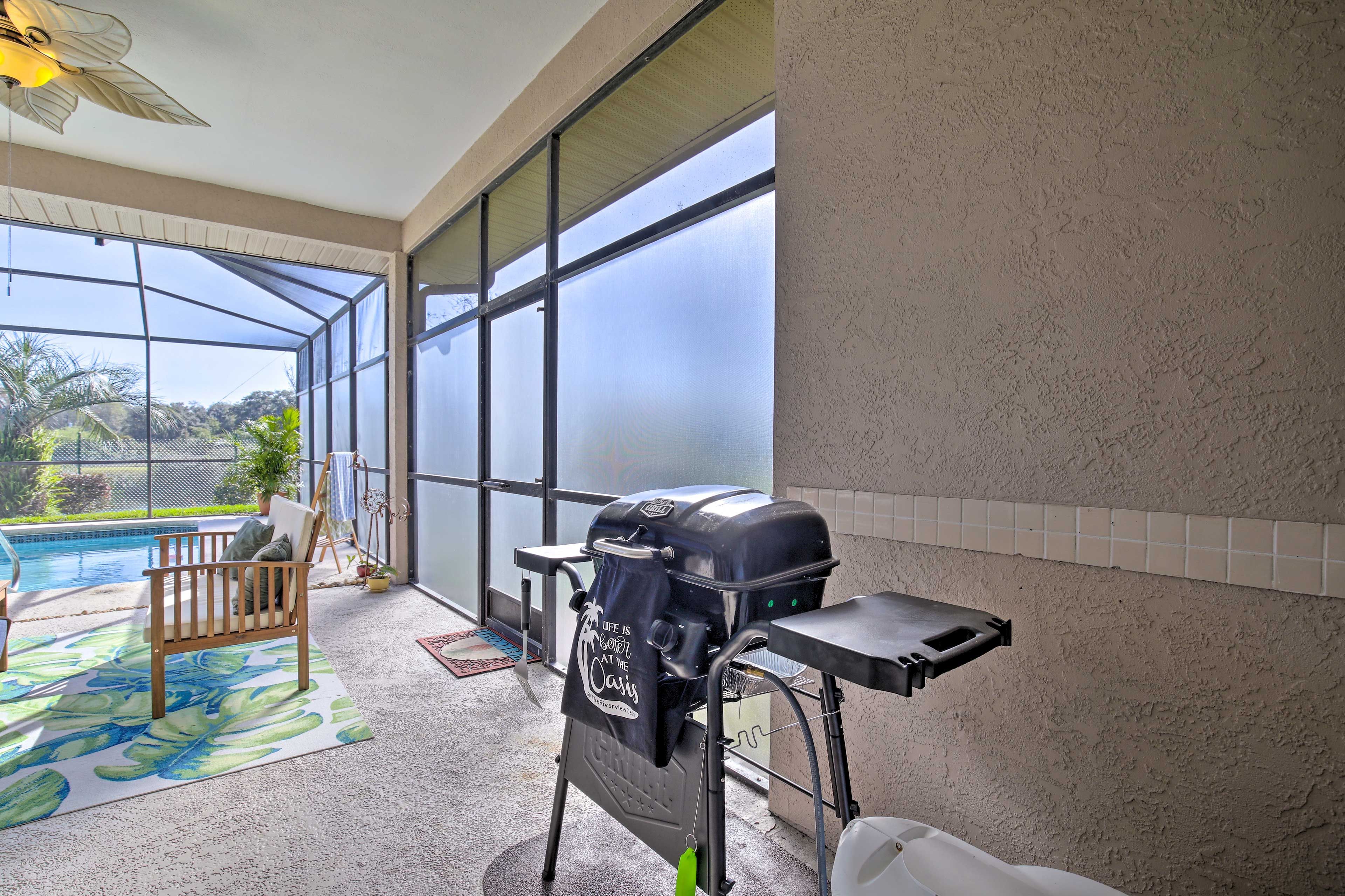 Covered Patio | Gas Grill (Propane Not Provided)
