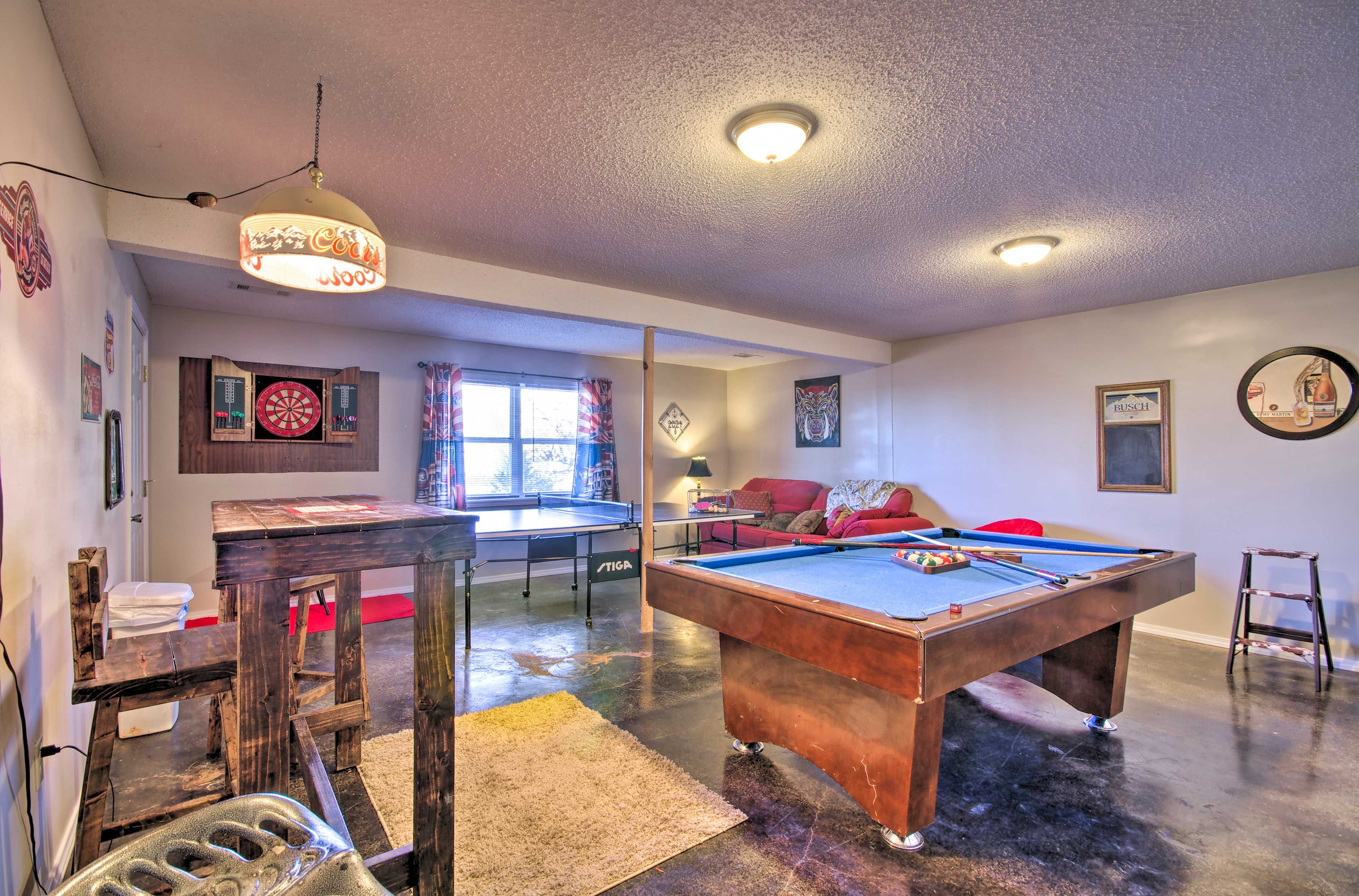 Game Room | Pool Table | Ping Pong Table | Dartboard Removed