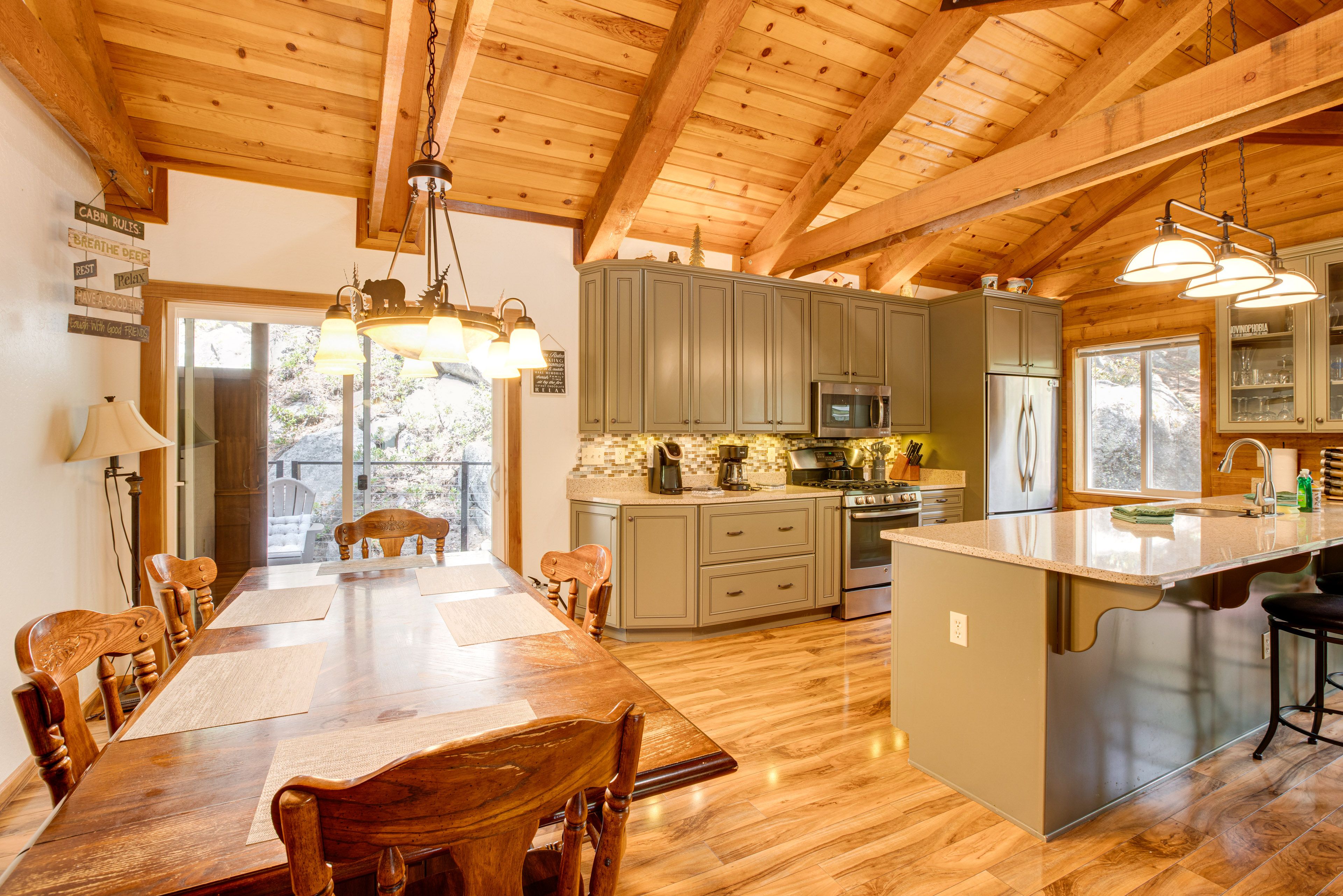 Kitchen & Dining Table | Keurig Coffee Maker | Dishware & Silverware