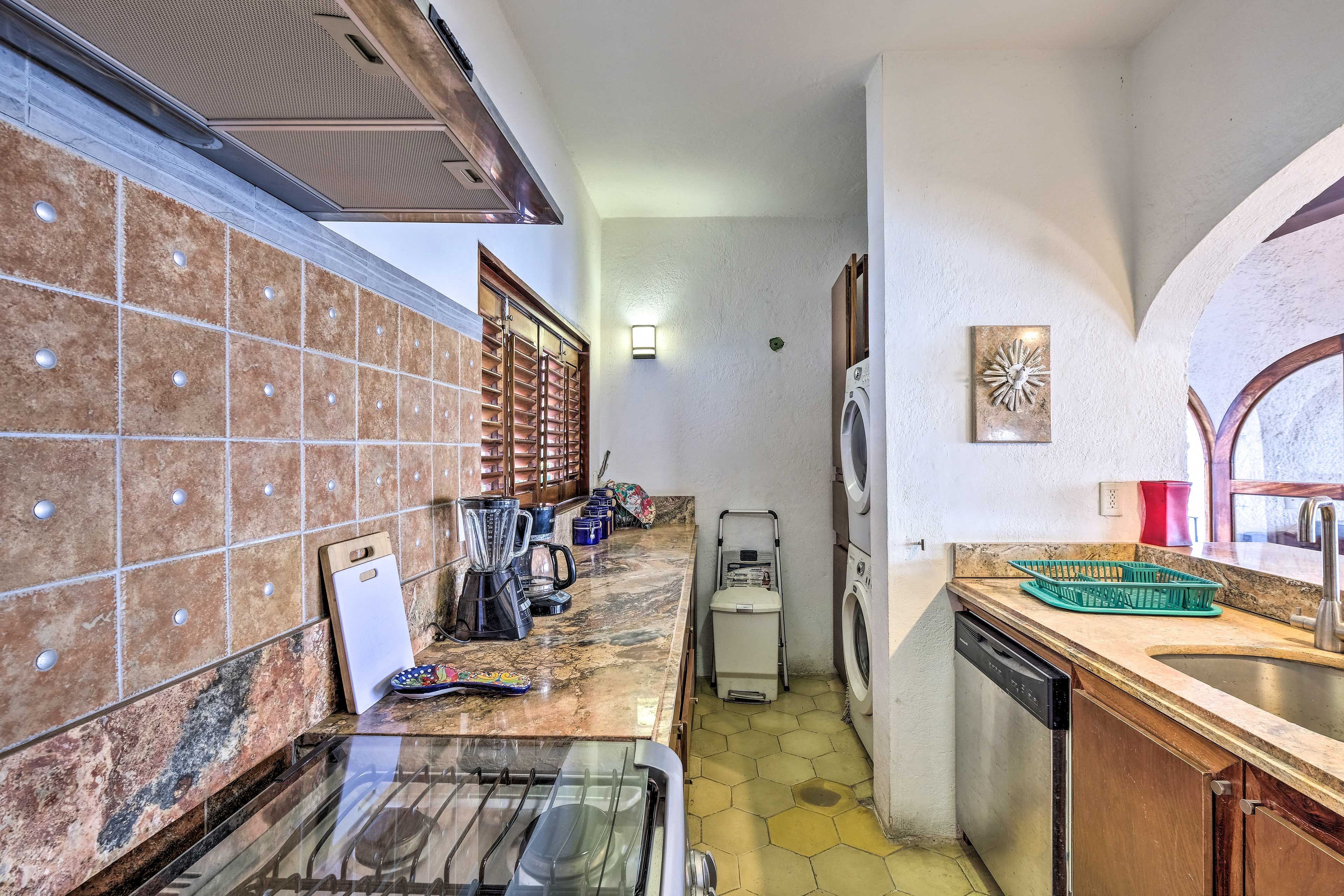 Fully Equipped Kitchen | In-Unit Laundry