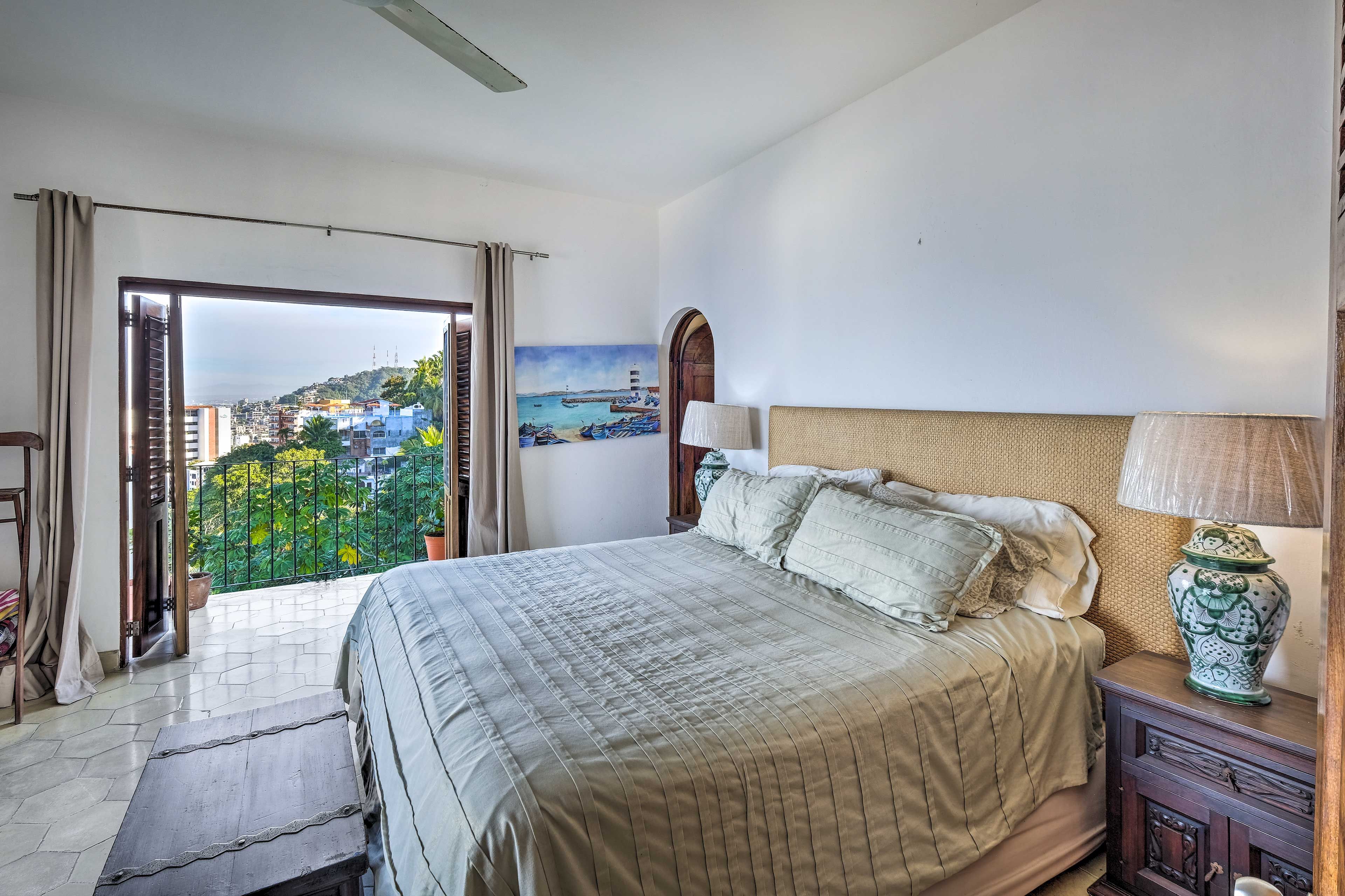 Bedroom 1 | California King Bed | Linens Provided | A/C Unit