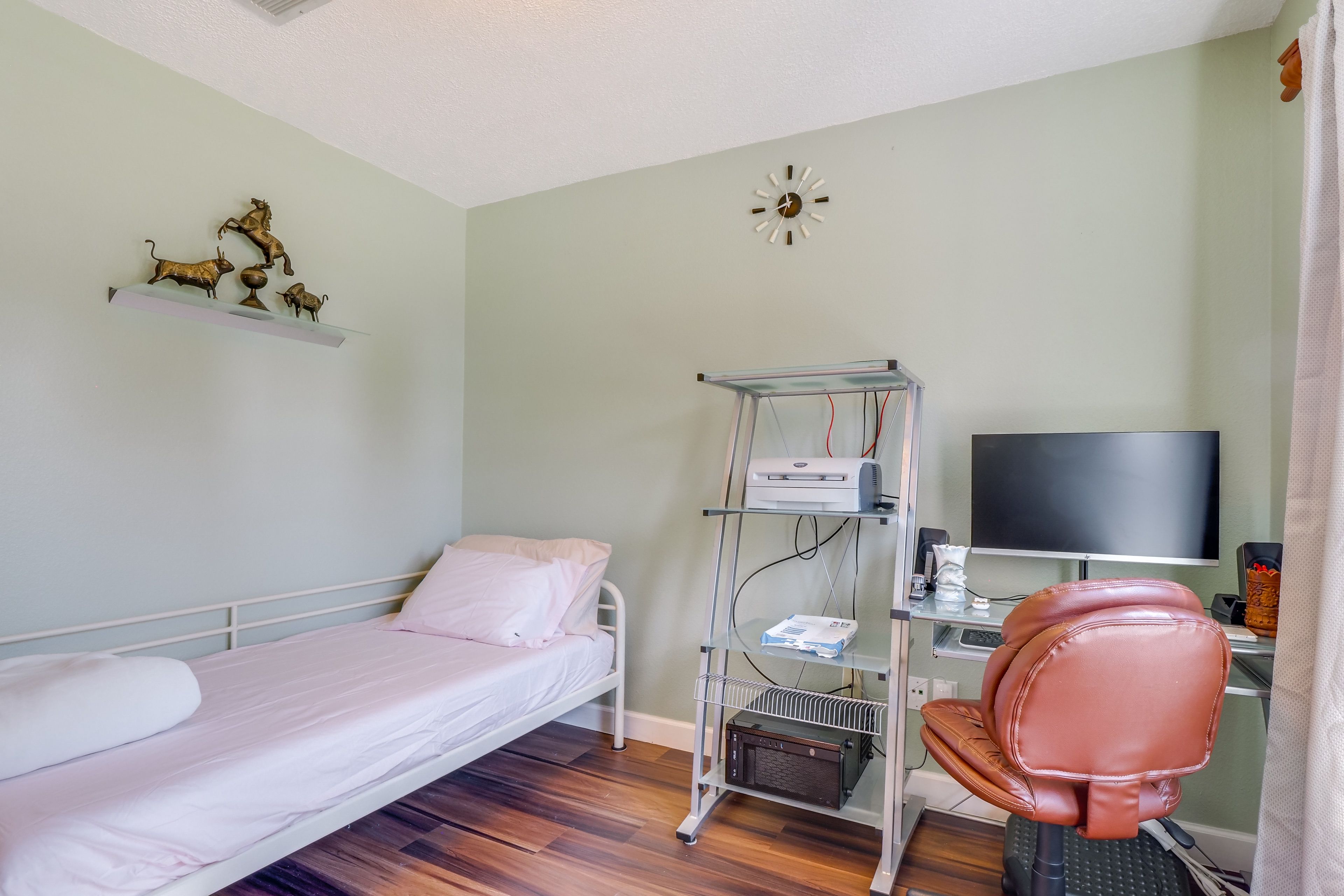 Bedroom 3 (Office) | Twin Bed | Desk w/ Monitor