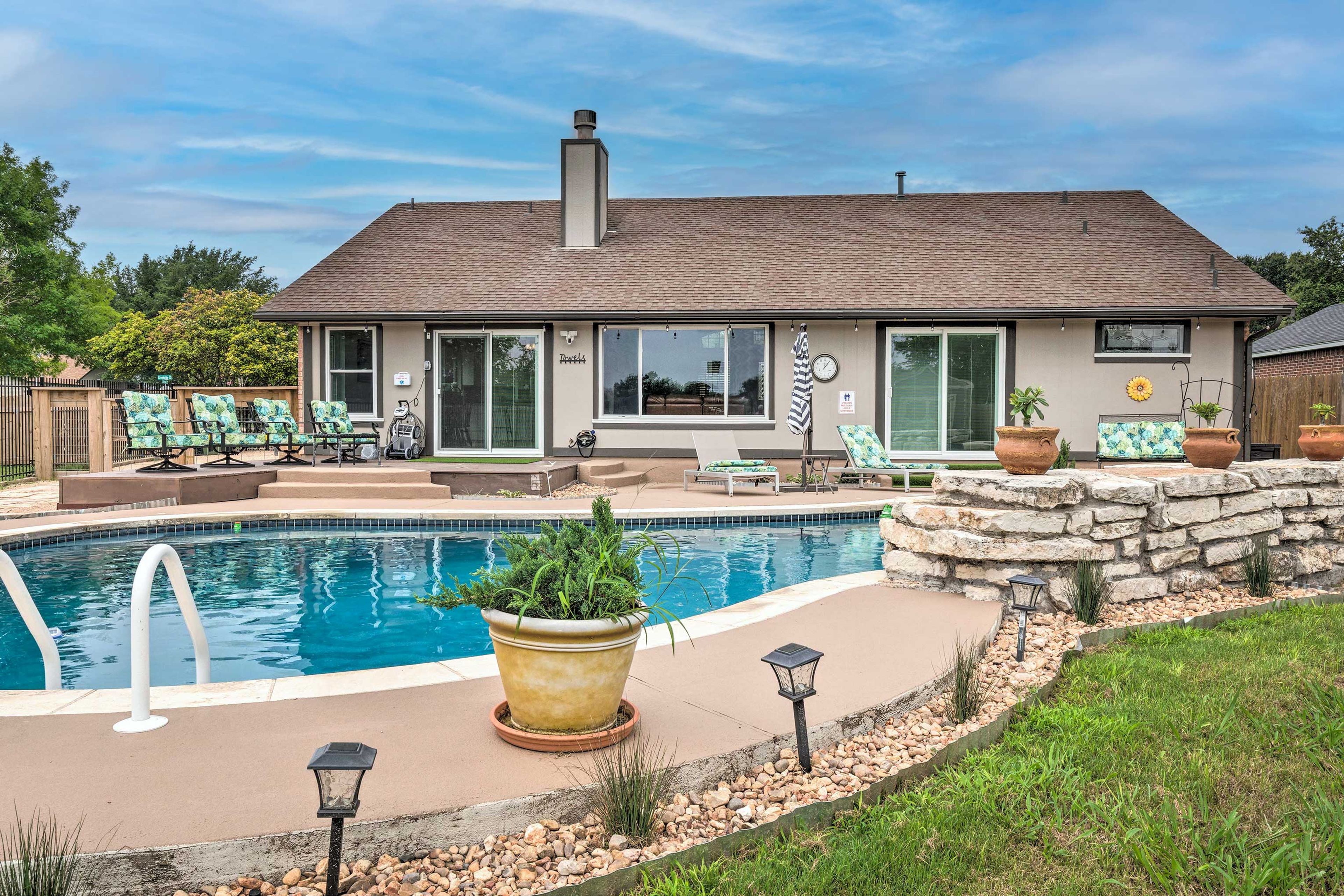 Fenced-In Backyard | Pool | Hot Tub | Outdoor Seating