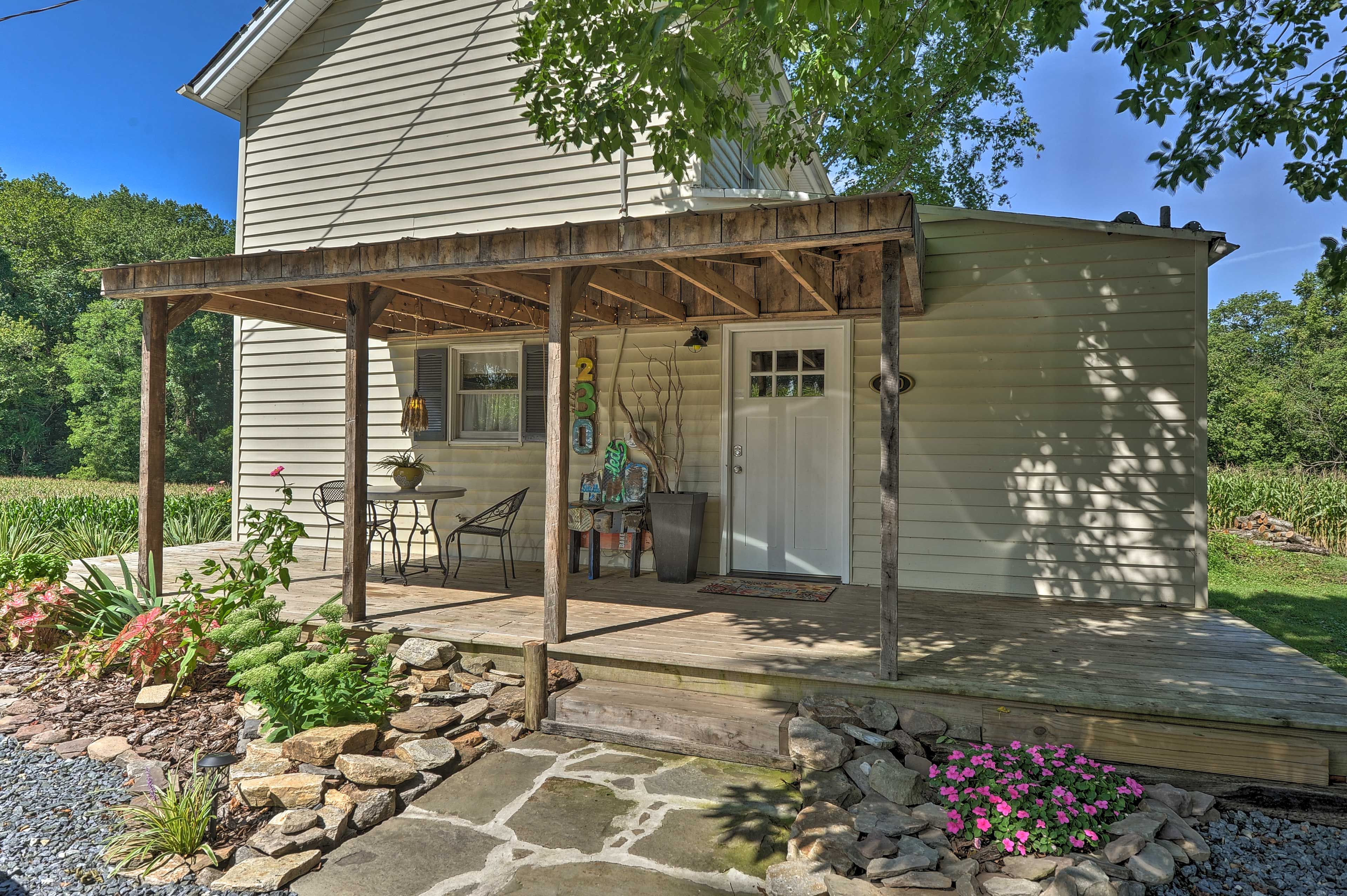 Covered Porch | 2-Steps Required to Access