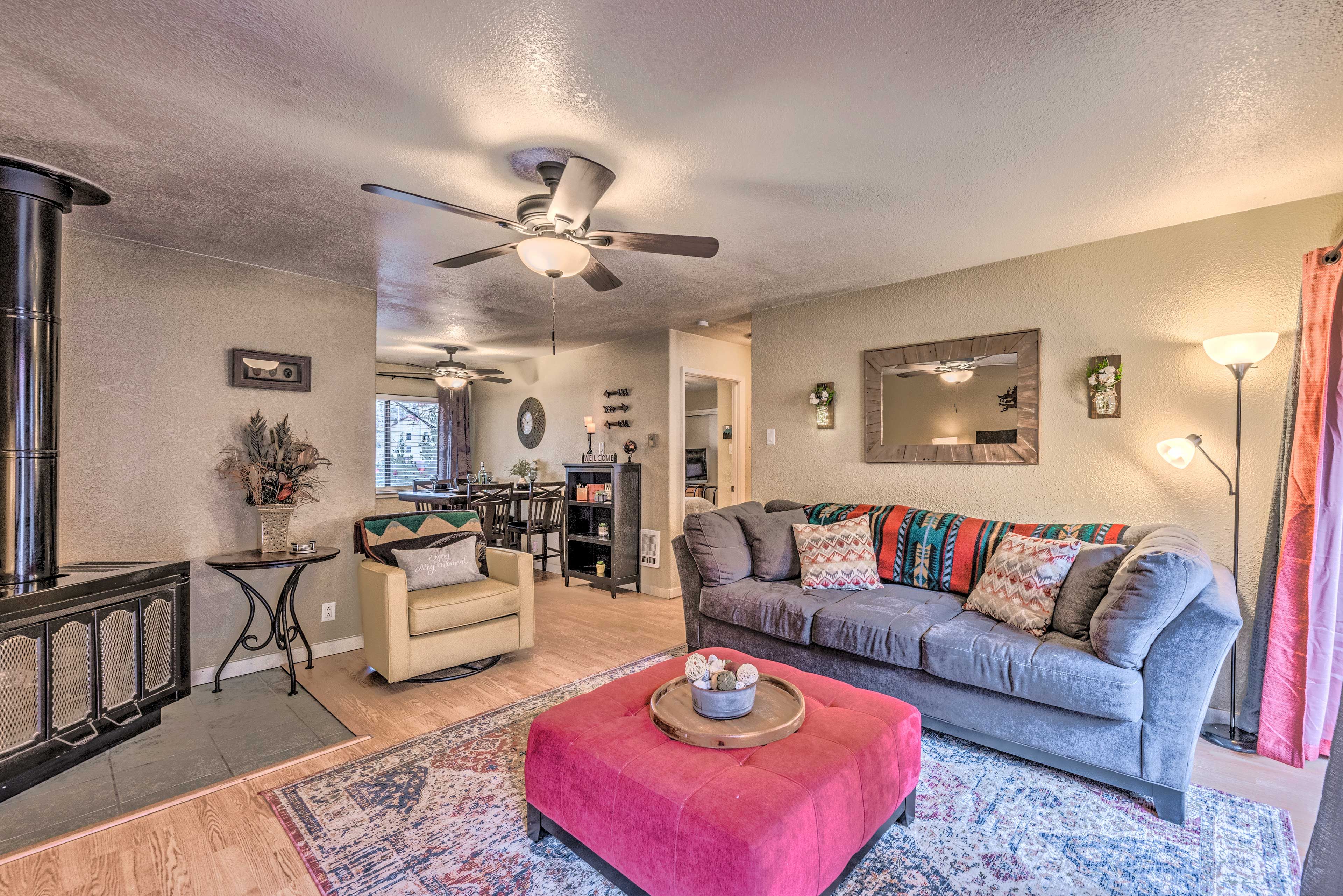 Ruidoso Vacation Rental | 2BR | 1BA | 810 Sq Ft | Private Condo | 1 Story