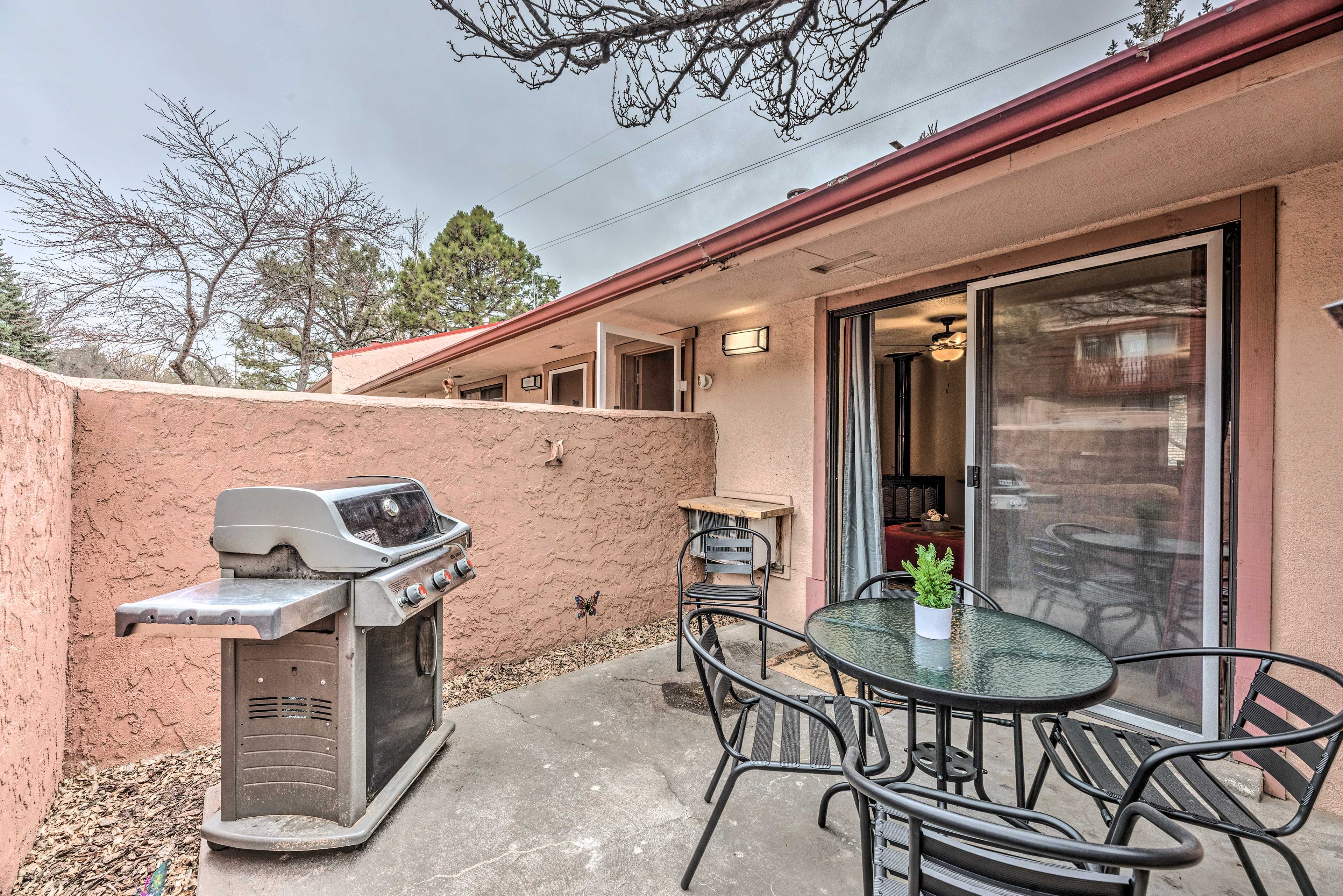 Condo Exterior | Private Patio | Gas Grill