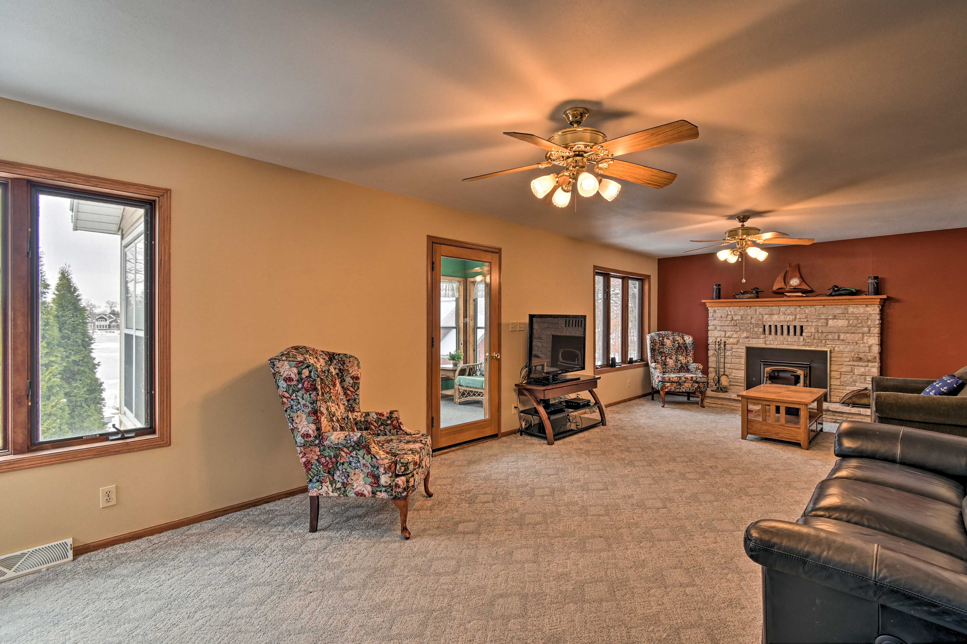 Main Living Space | Central Heat & A/C | Wood-Burning Stove