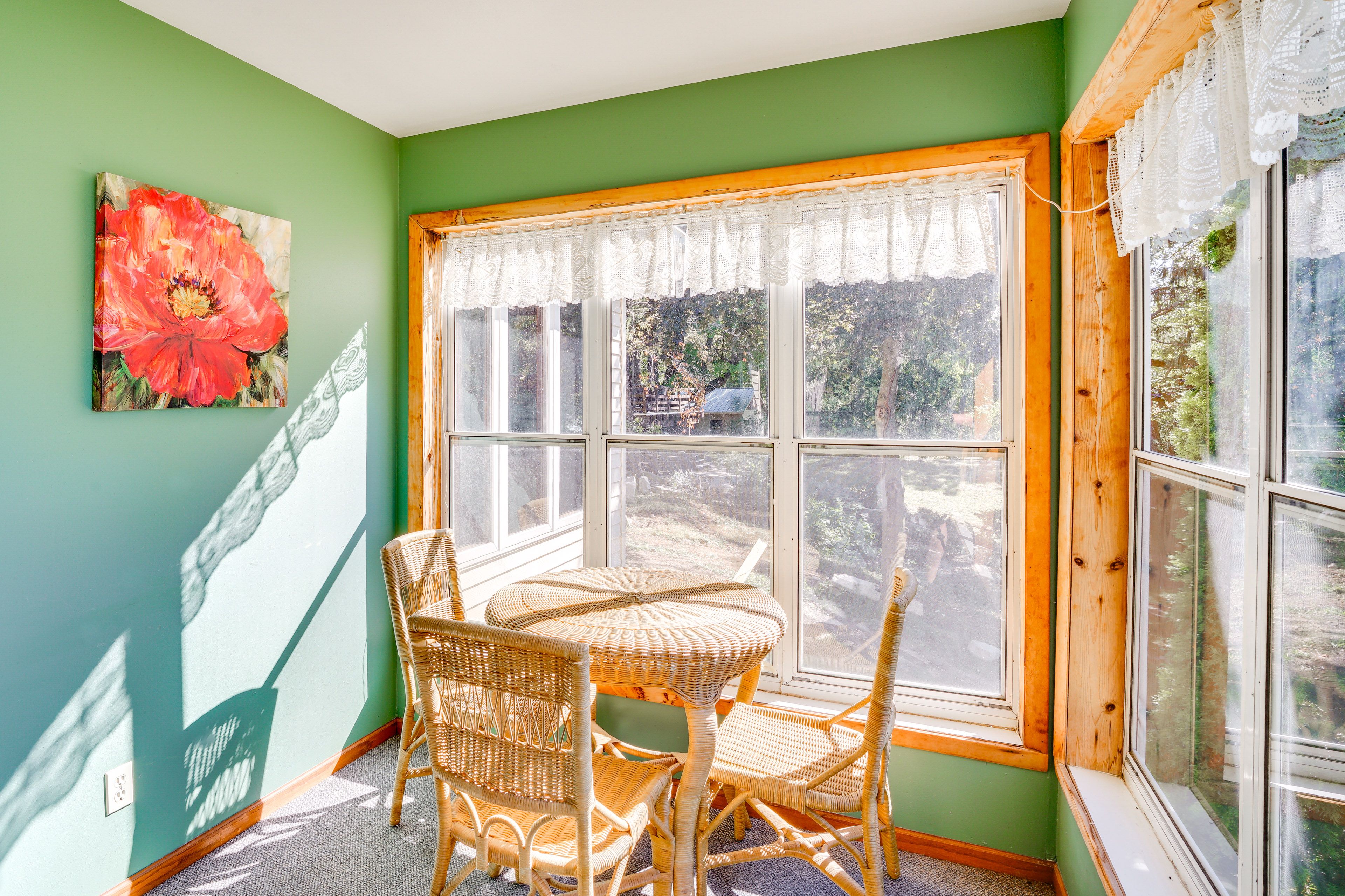 Lakefront Sunroom | Main Floor | DeNeveu Lake | Stairs Required