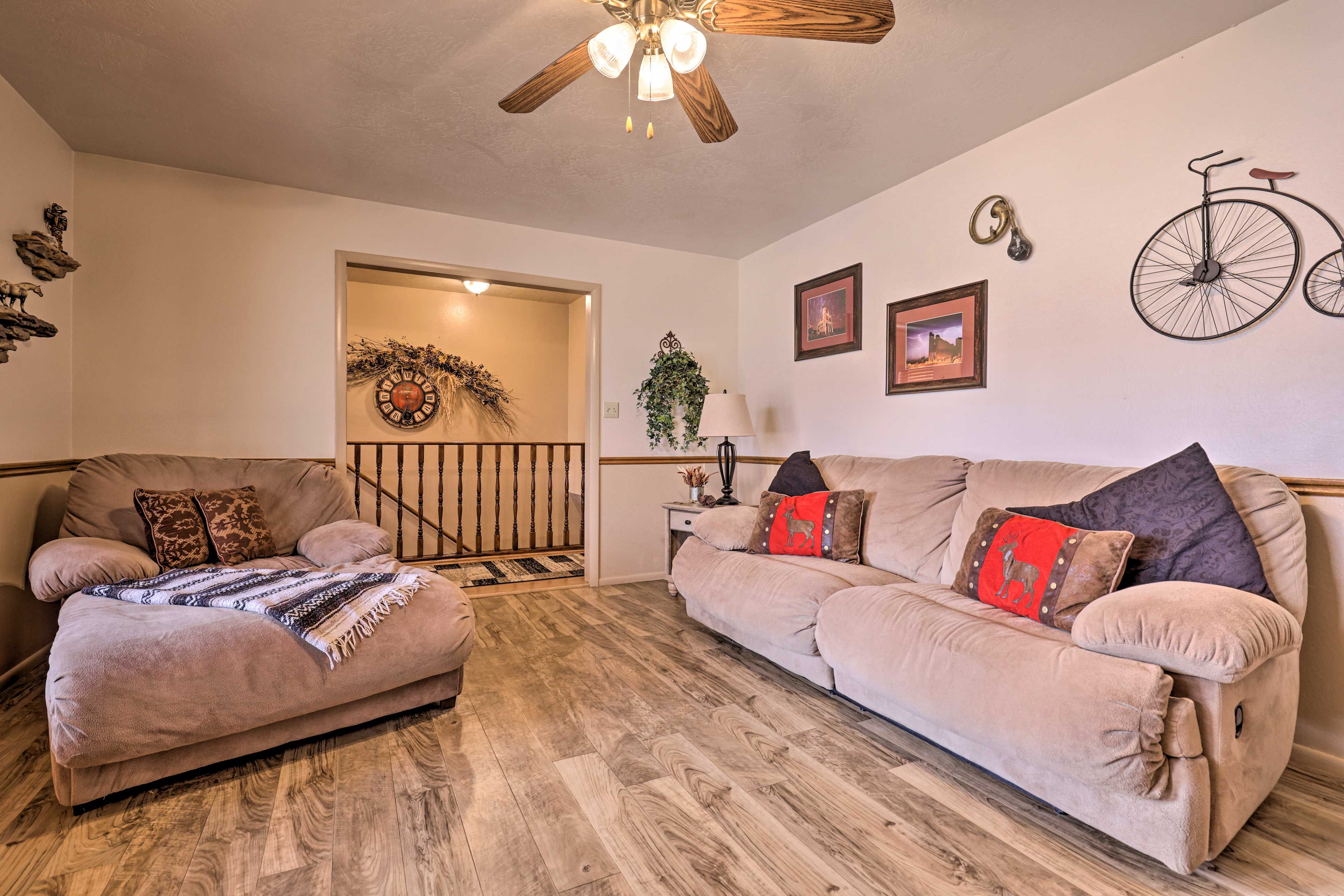 Living Room | Wood-Burning Fireplace