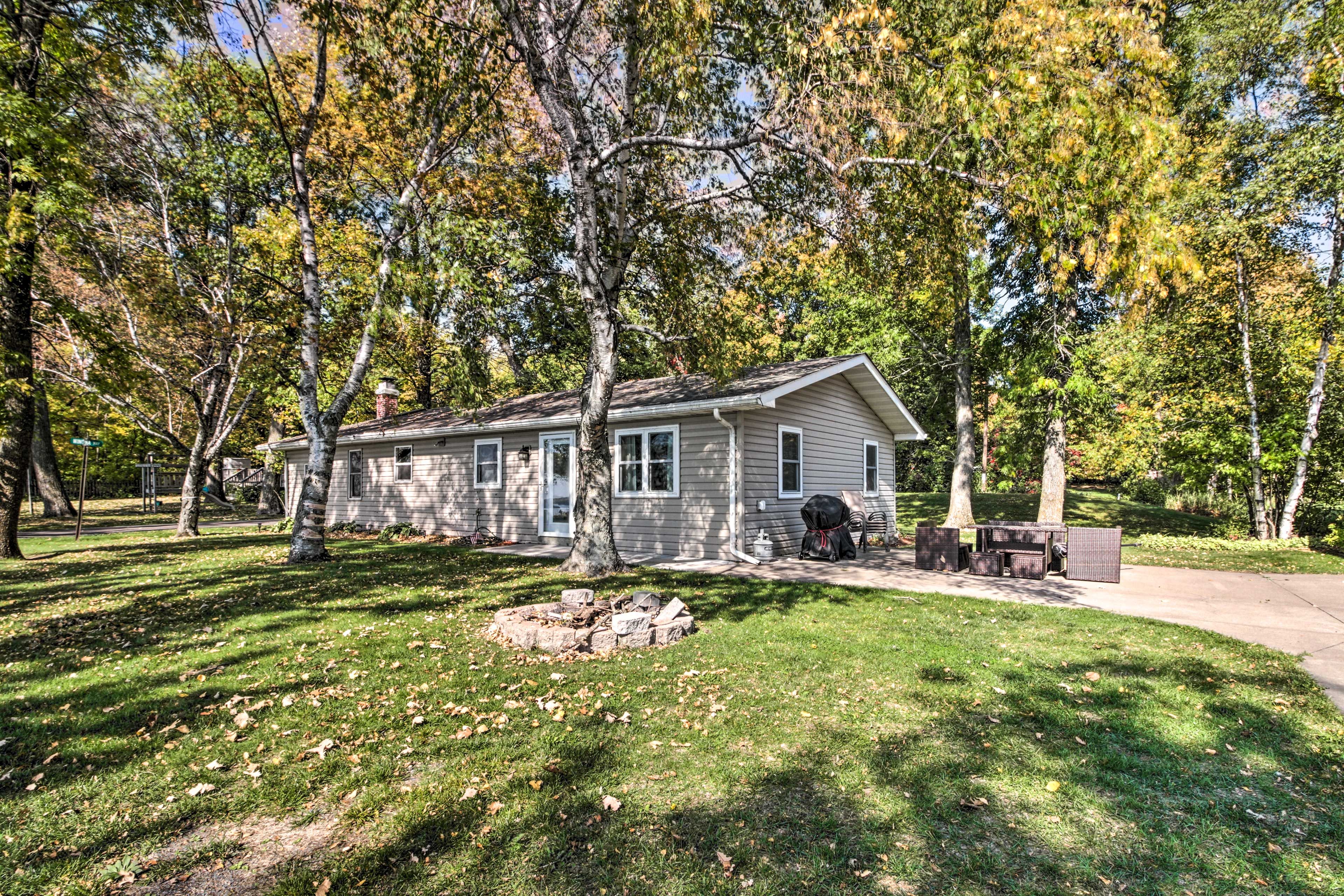 Onamia Vacation Rental | 3BR | 1BA | 1 Step Required for Access | 1,400 Sq Ft