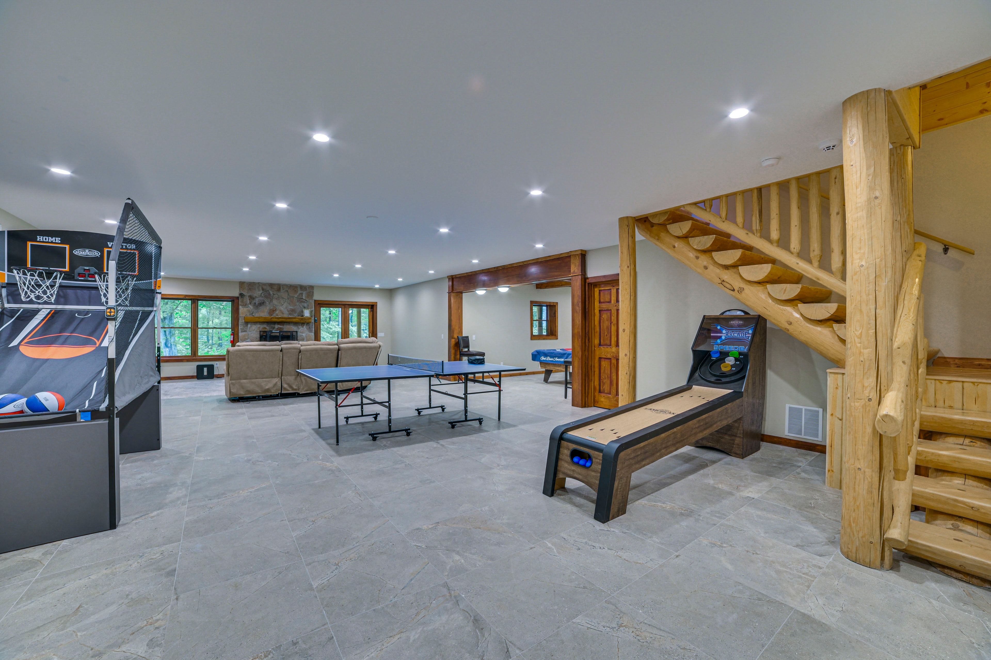 Game Room | Gas Fireplace | Downstairs | Stairs Required