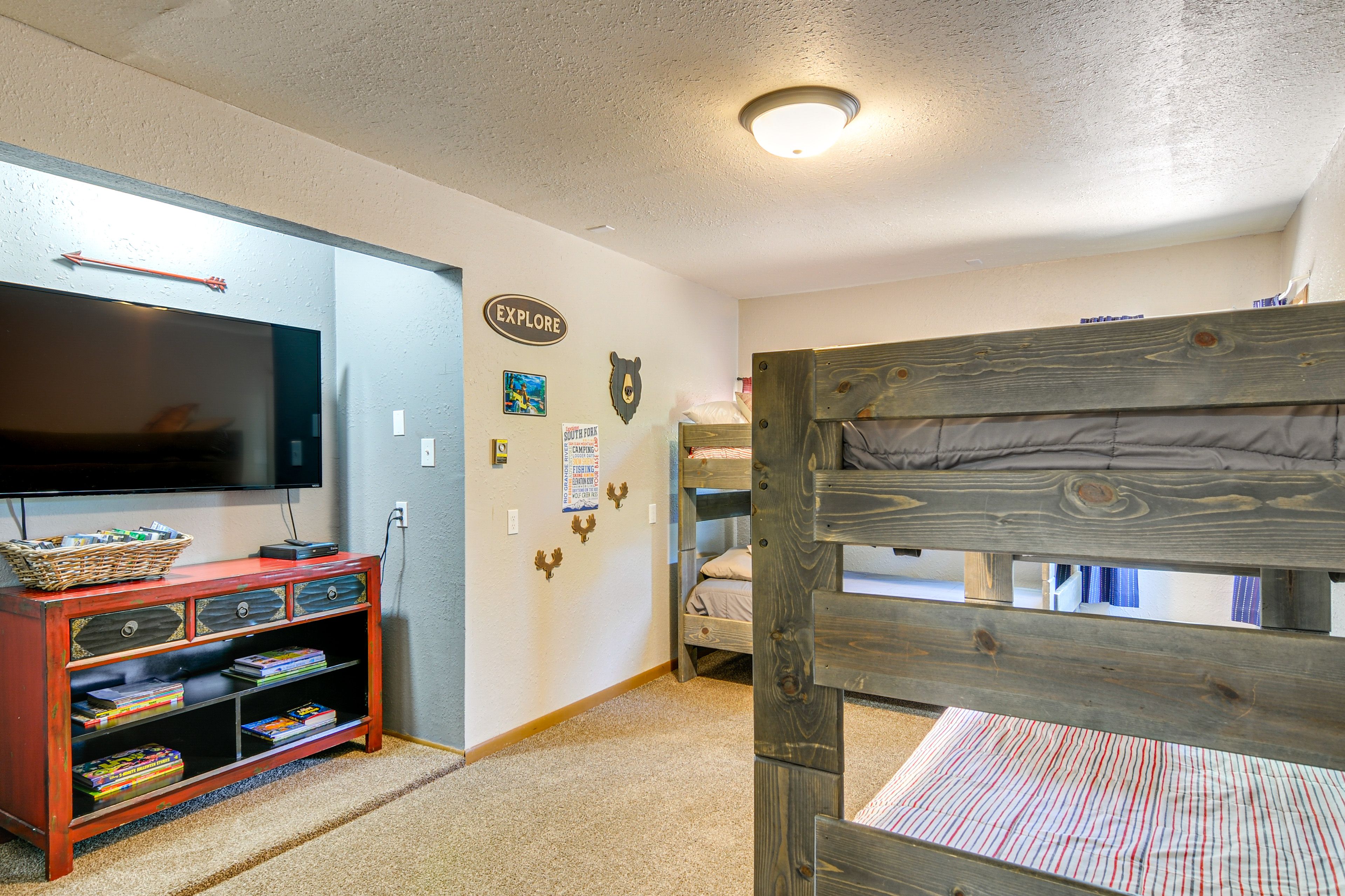 Bedroom 2 | Twin Bunk Bed | Twin Bunk Bed w/ Twin Trundle | Kid's Books